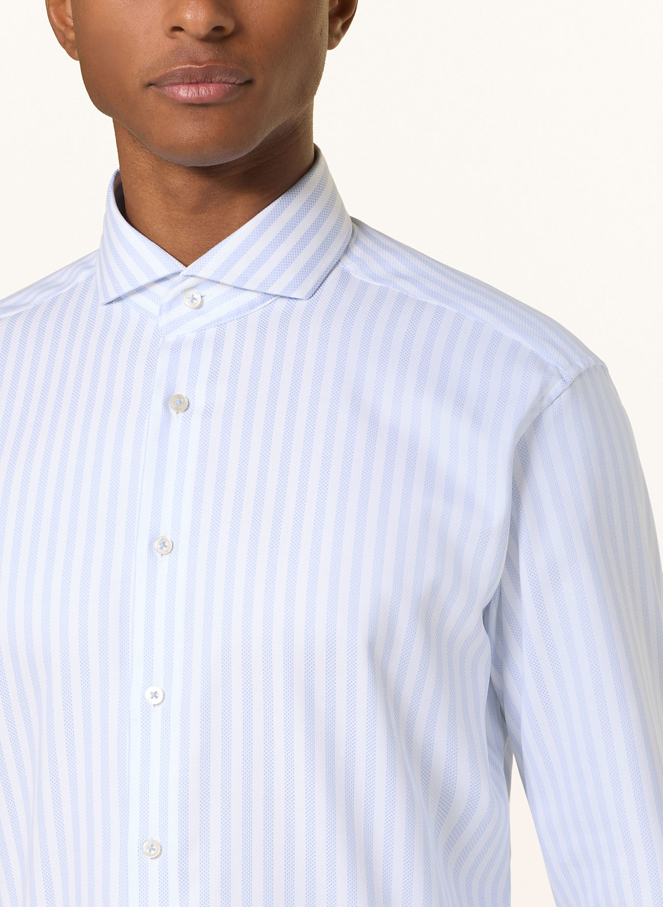 1863 by ETERNA Hemd Modern Fit: HELLBLAU/ WEISS