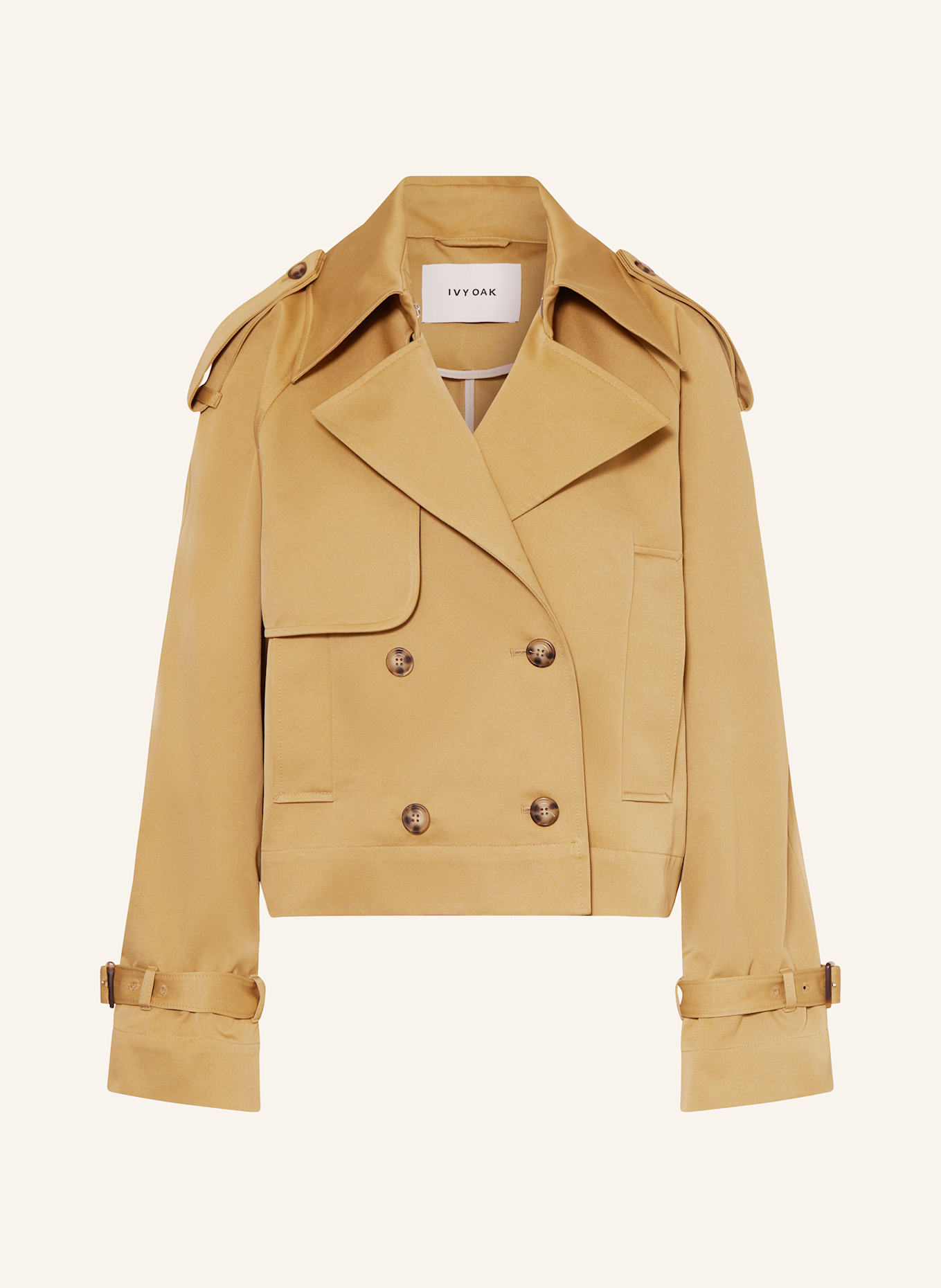 IVY OAK Cropped trench coat JESSICA: CAMEL
