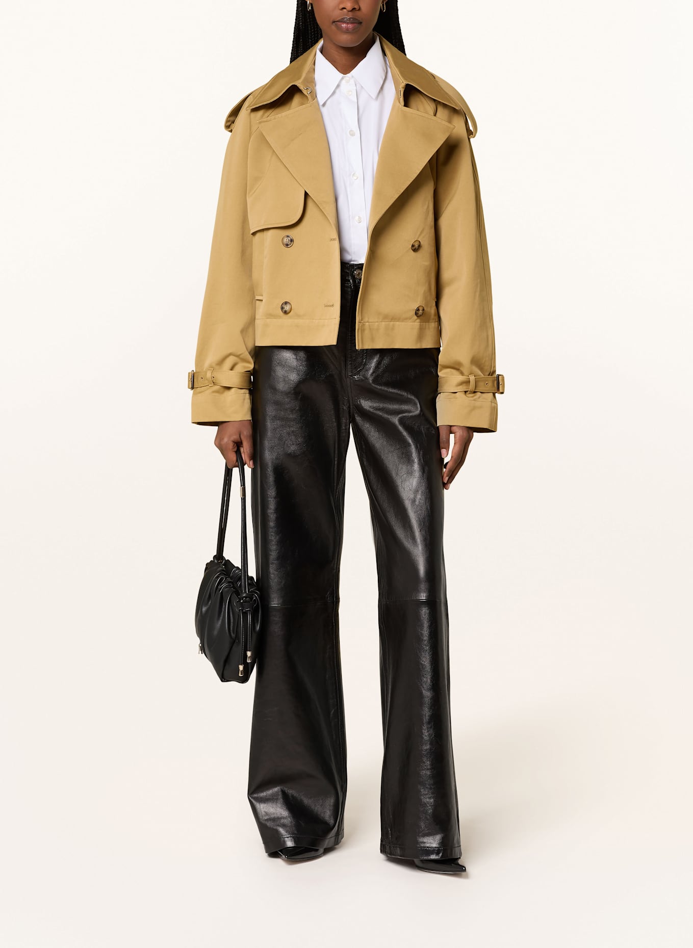 IVY OAK Cropped trench coat JESSICA: CAMEL
