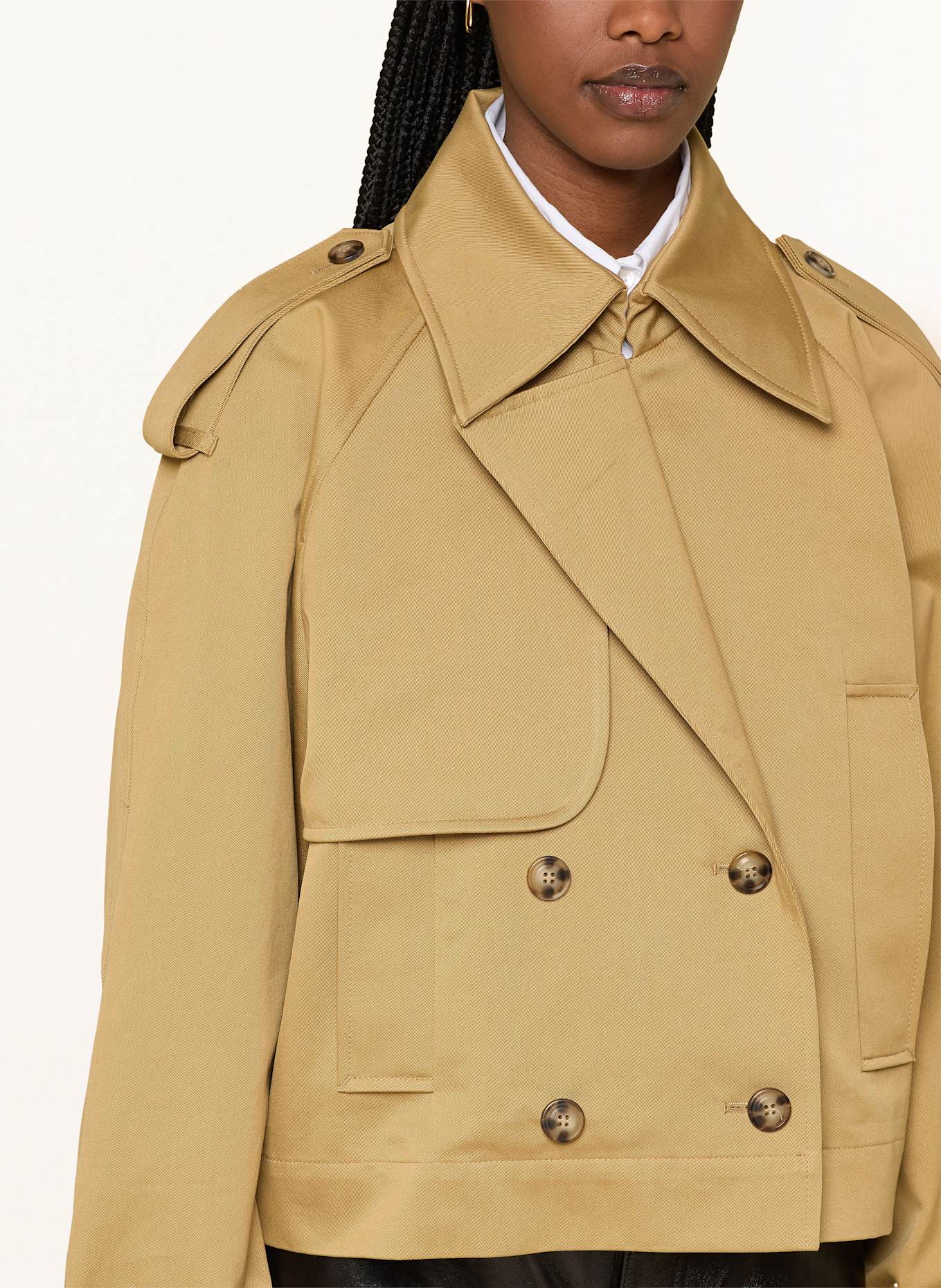 IVY OAK Cropped trench coat JESSICA: CAMEL