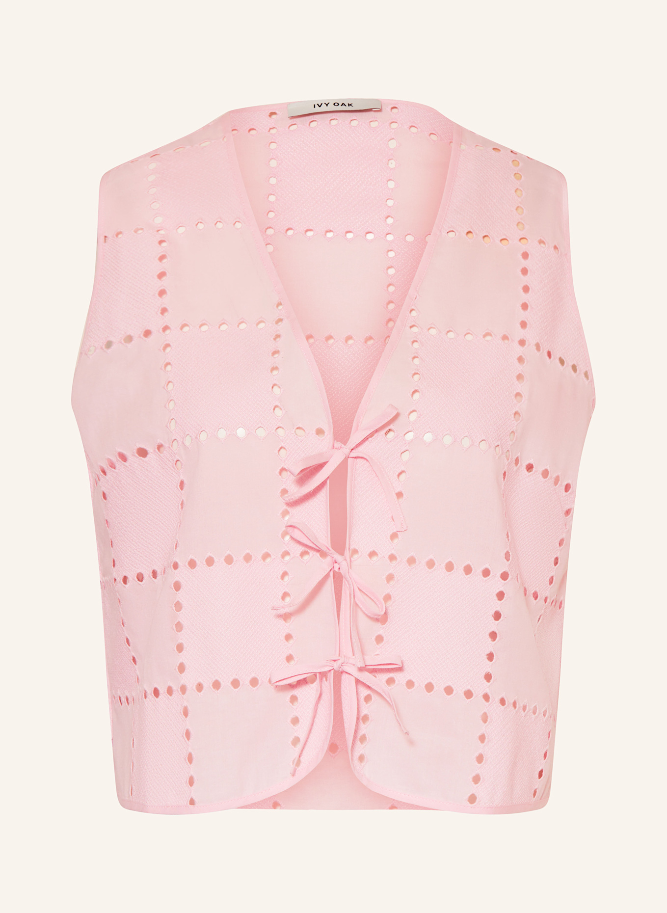 IVY OAK TALA broderie anglaise blouse top: PINK