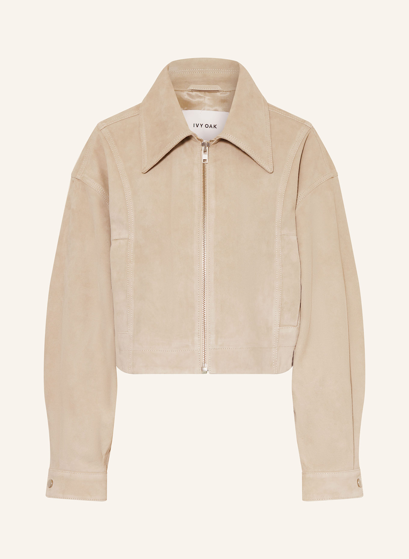 IVY OAK Lederjacke LENA, Farbe: TAUPE (Bild 1)