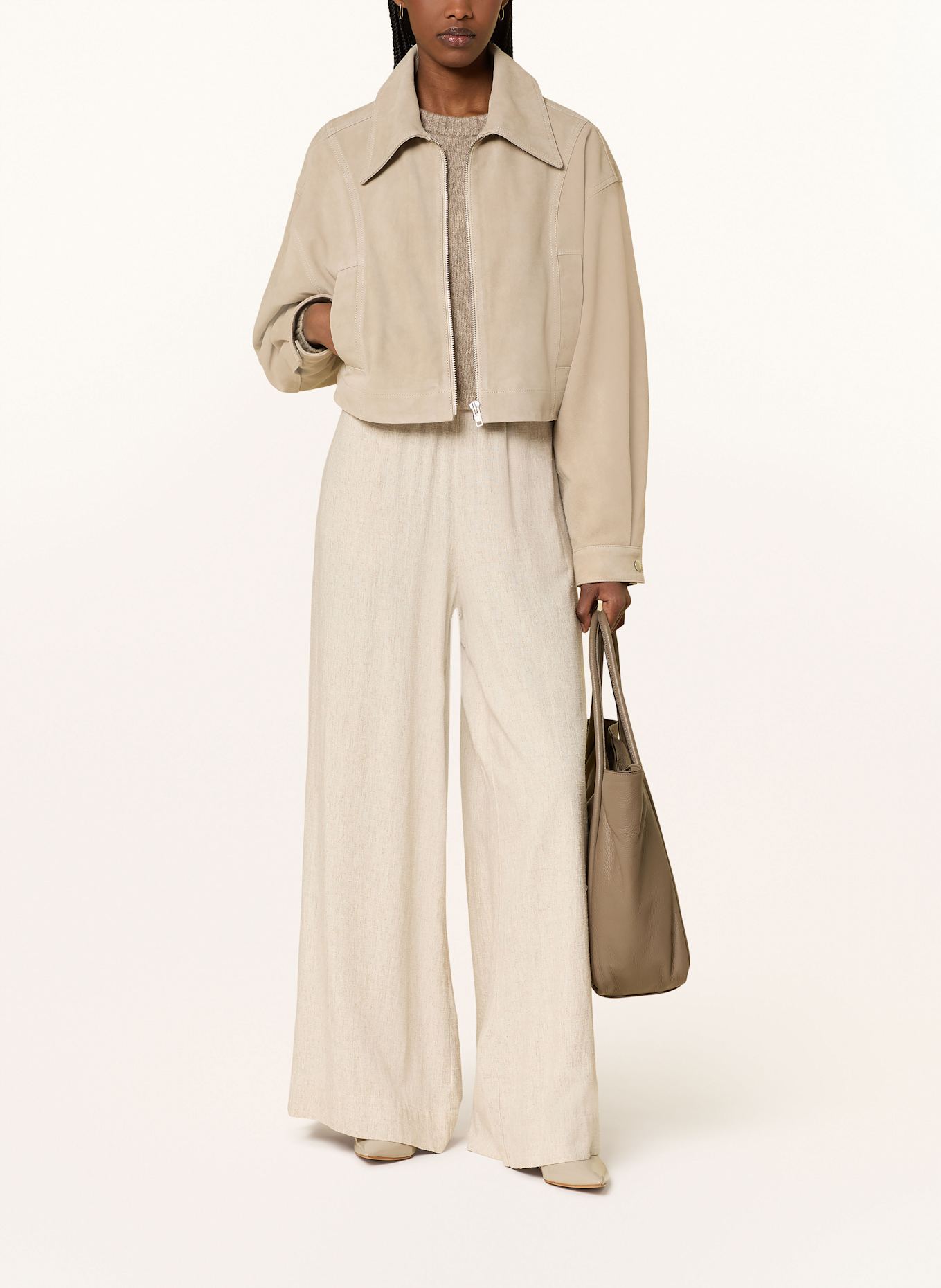 IVY OAK Lederjacke LENA, Farbe: TAUPE (Bild 2)