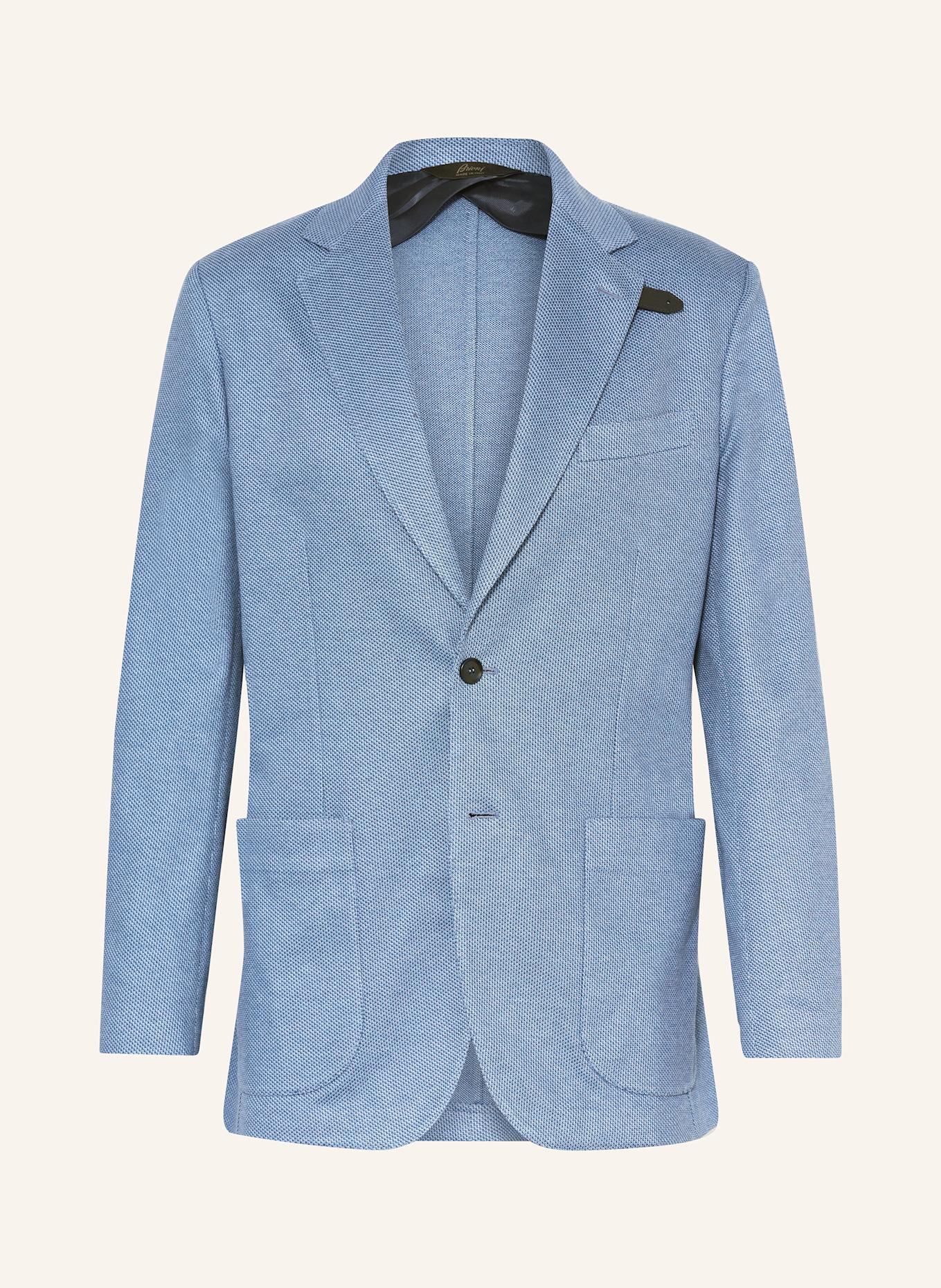 Brioni Tailored Jacket regular fit with silk: BLUE