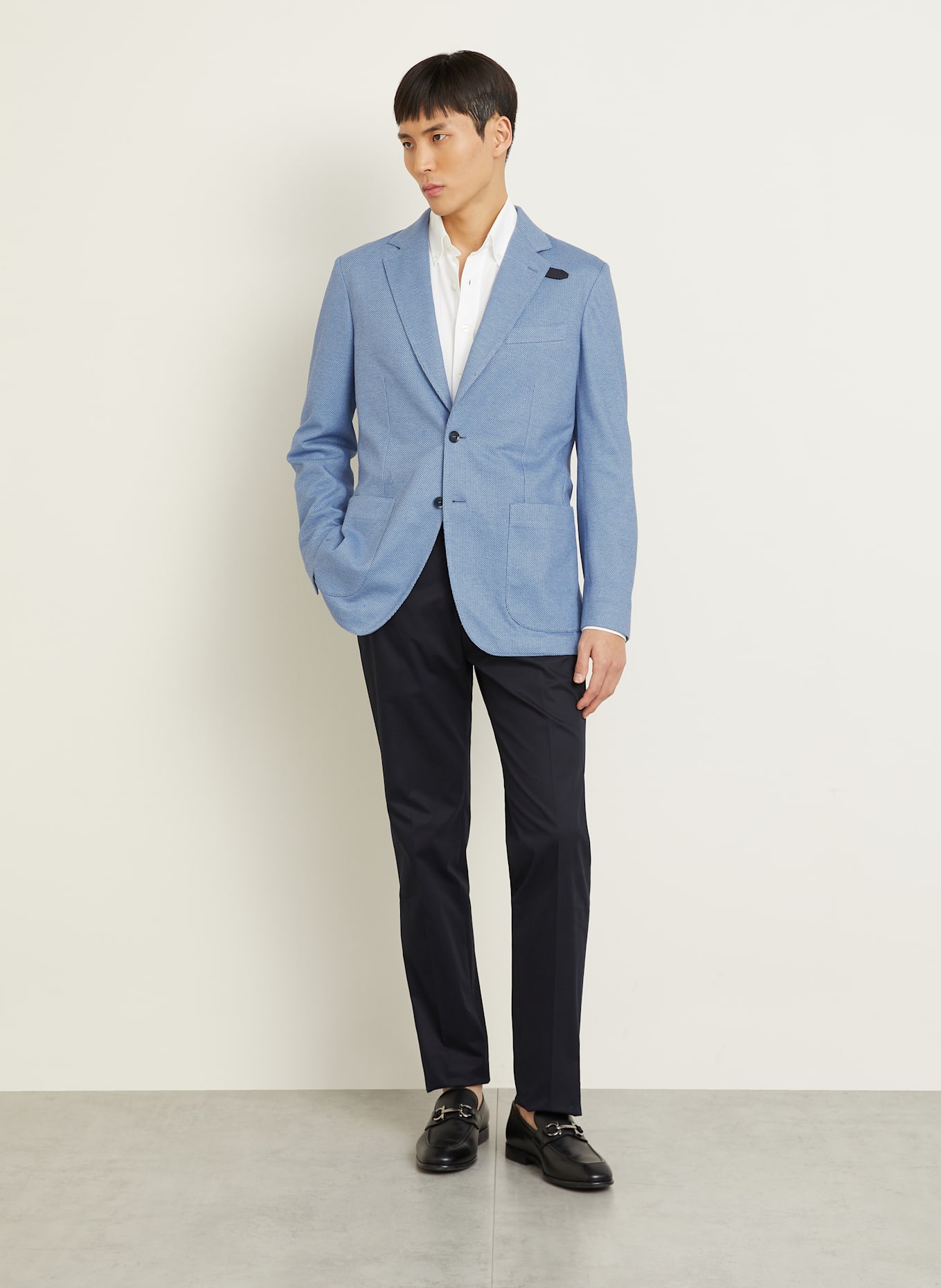 Brioni Tailored Jacket regular fit with silk: BLUE