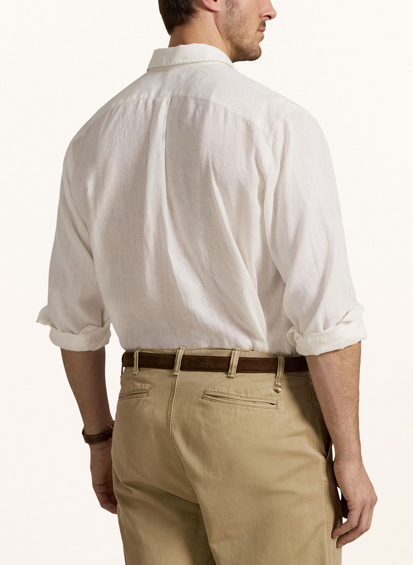 POLO RALPH LAUREN Big & Tall Leinenhemd Comfort Fit: WEISS