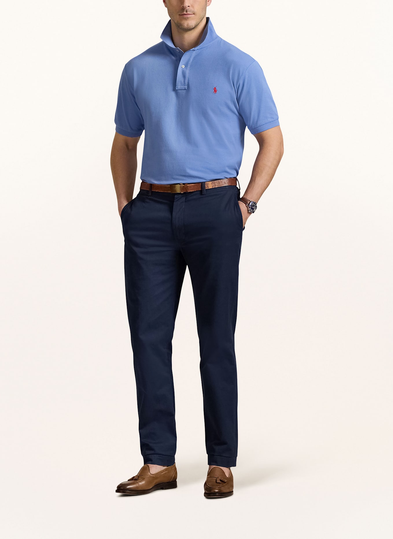 POLO RALPH LAUREN Big & Tall Piqué-Poloshirt: HELLBLAU