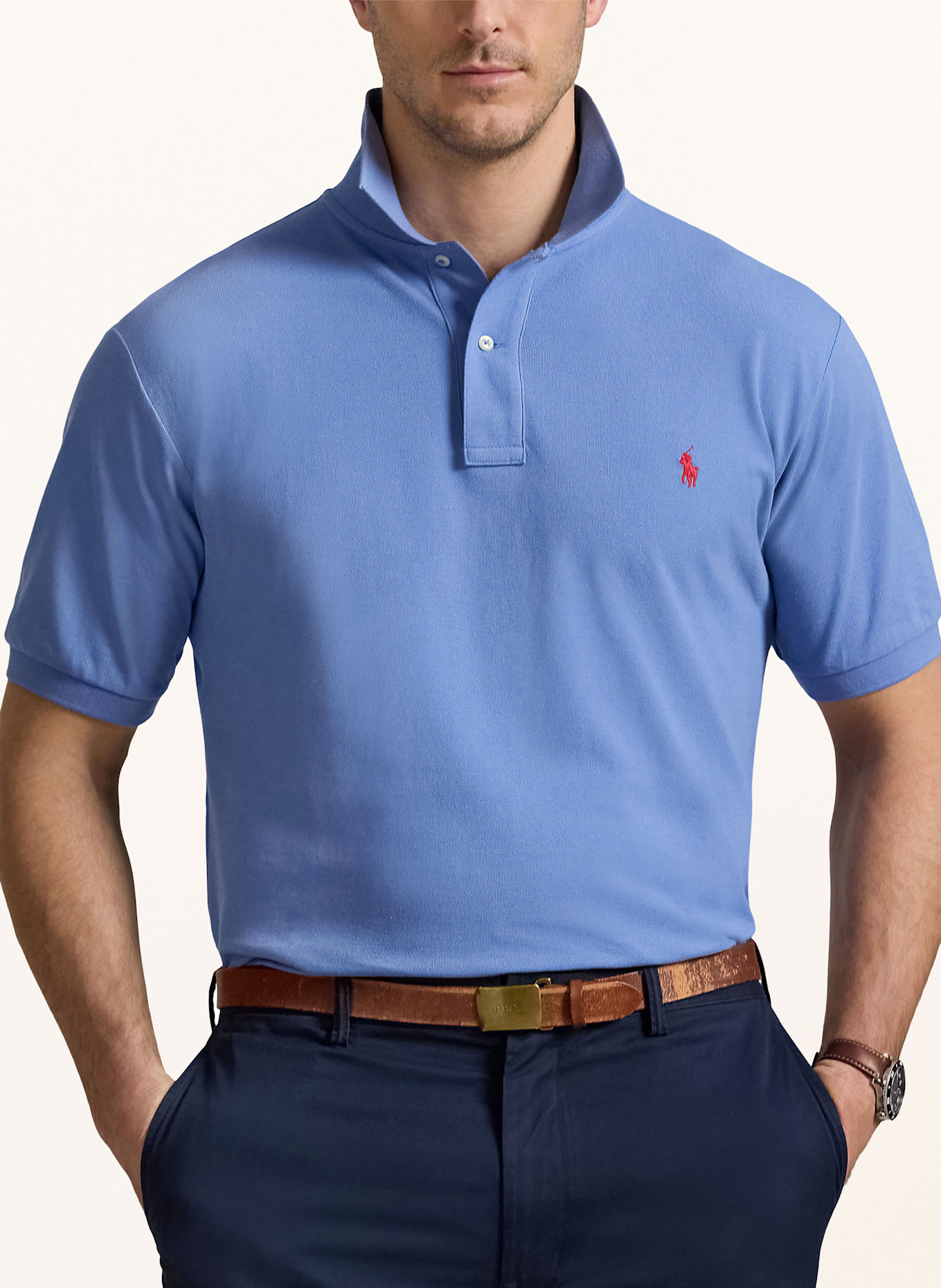 POLO RALPH LAUREN Big & Tall Piqué-Poloshirt: HELLBLAU