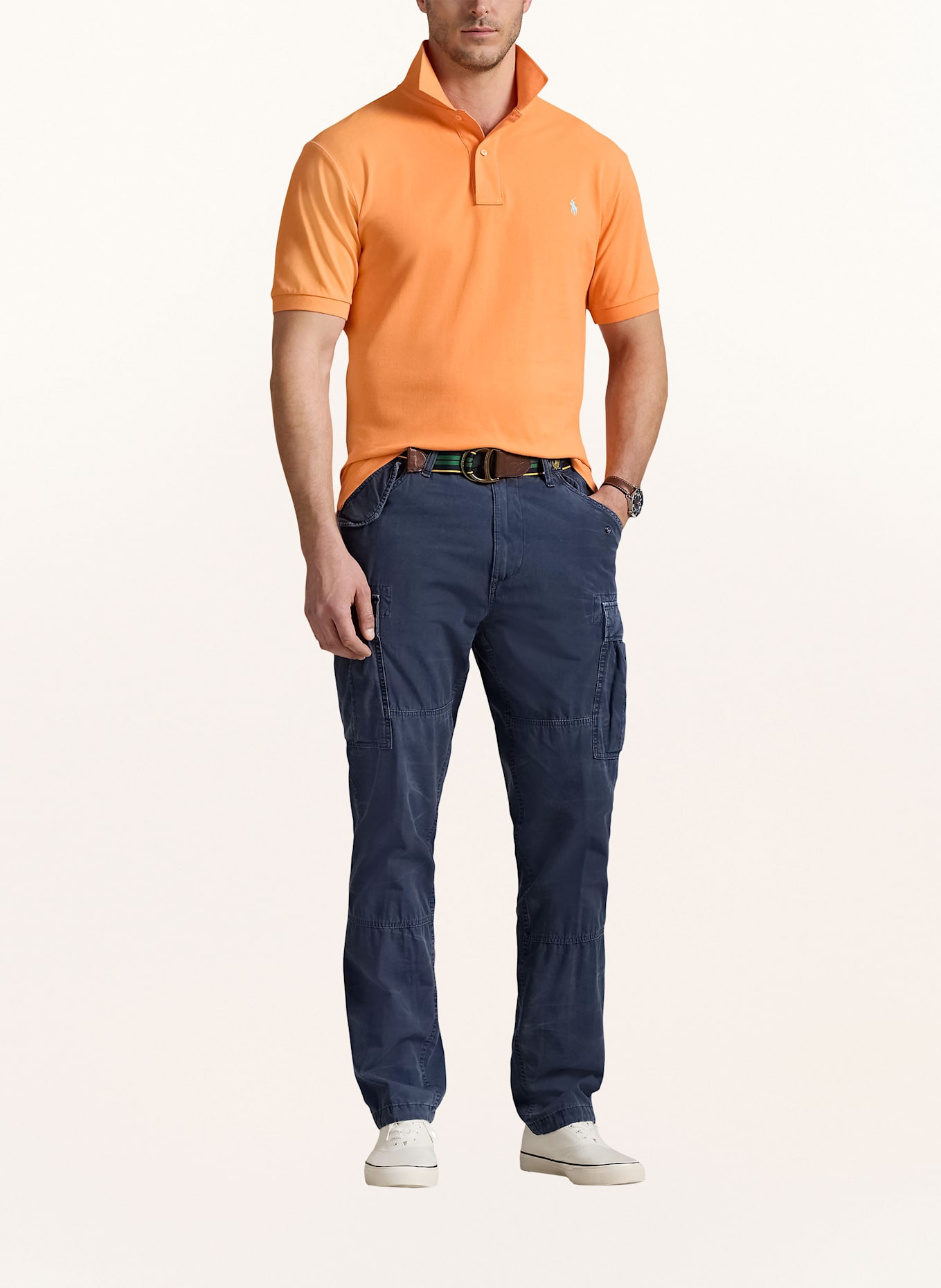 POLO RALPH LAUREN Big & Tall Piqué-Poloshirt: ORANGE