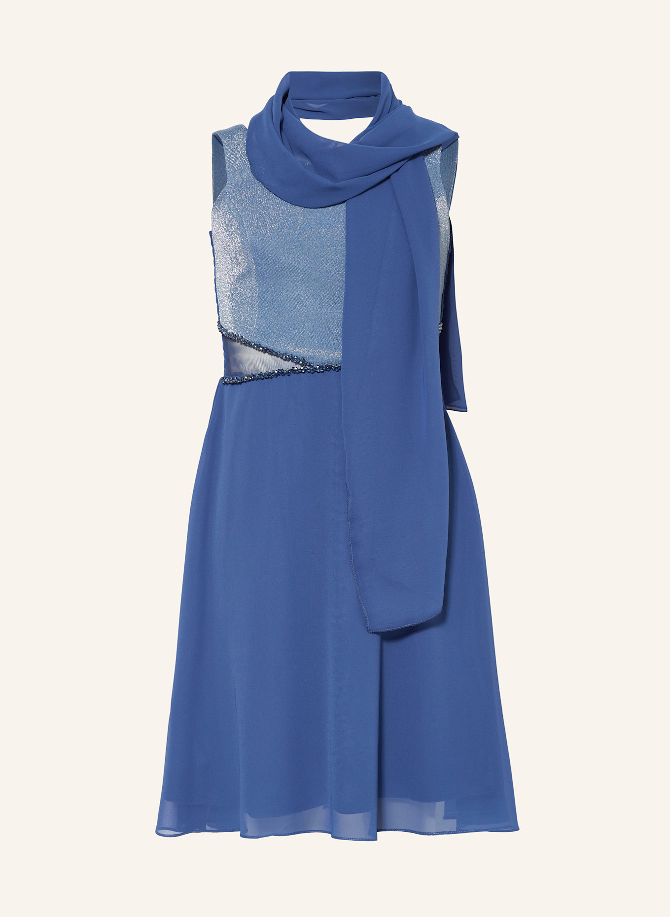 G.O.L. FINEST COLLECTION Kleid mit Glitzergarn und Cut-outs: BLAU
