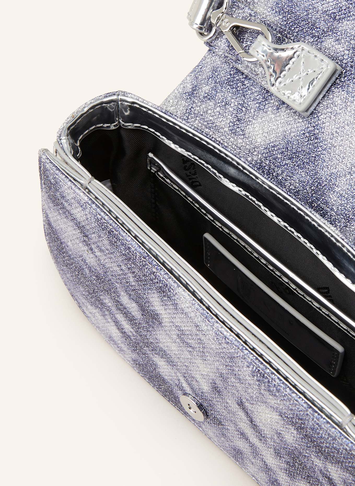 DIESEL Torba na ramię 1DR: NIEBIESKI/ SREBRNY