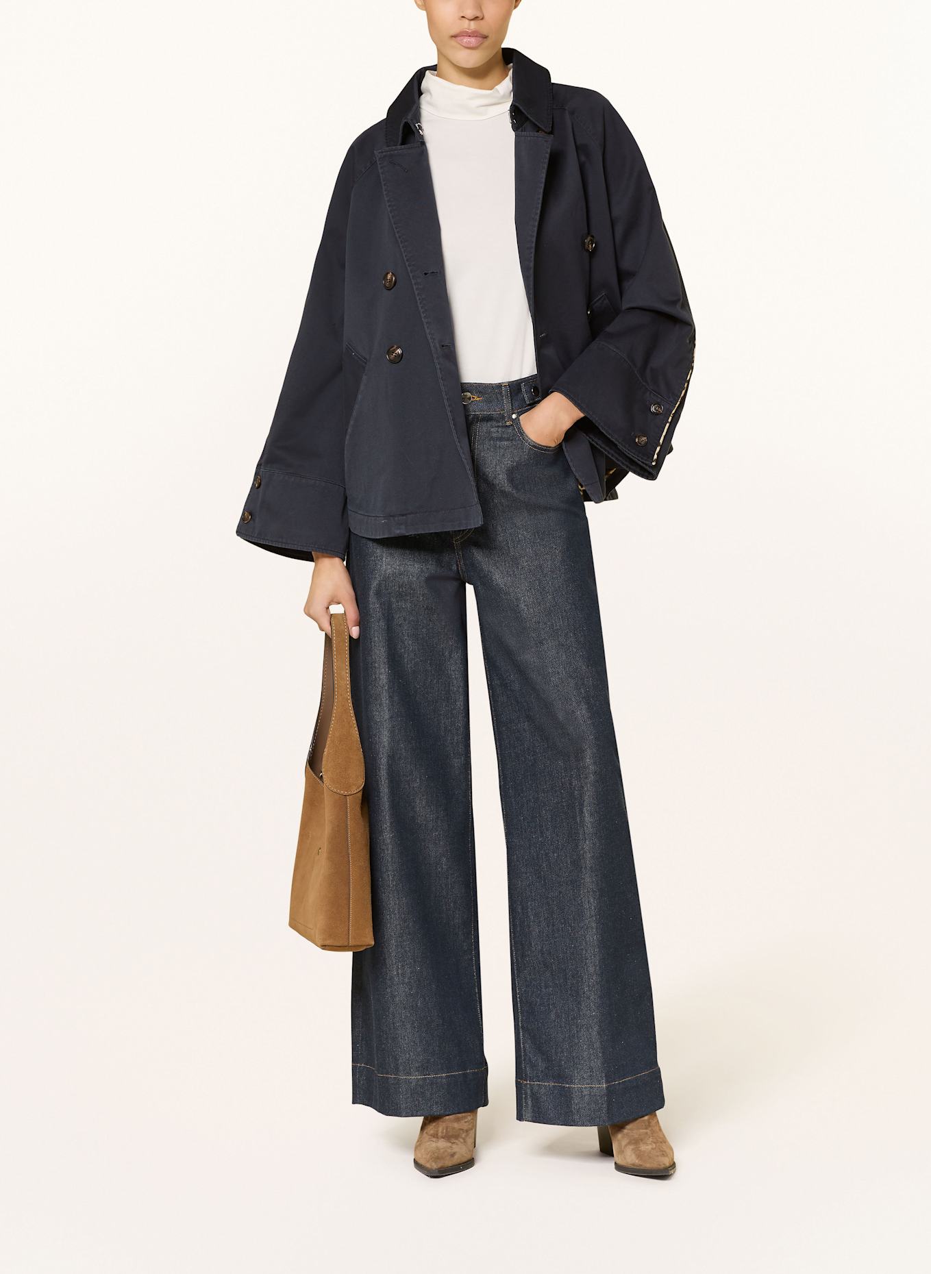 IQ STUDIO Trench-Jacke: DUNKELBLAU