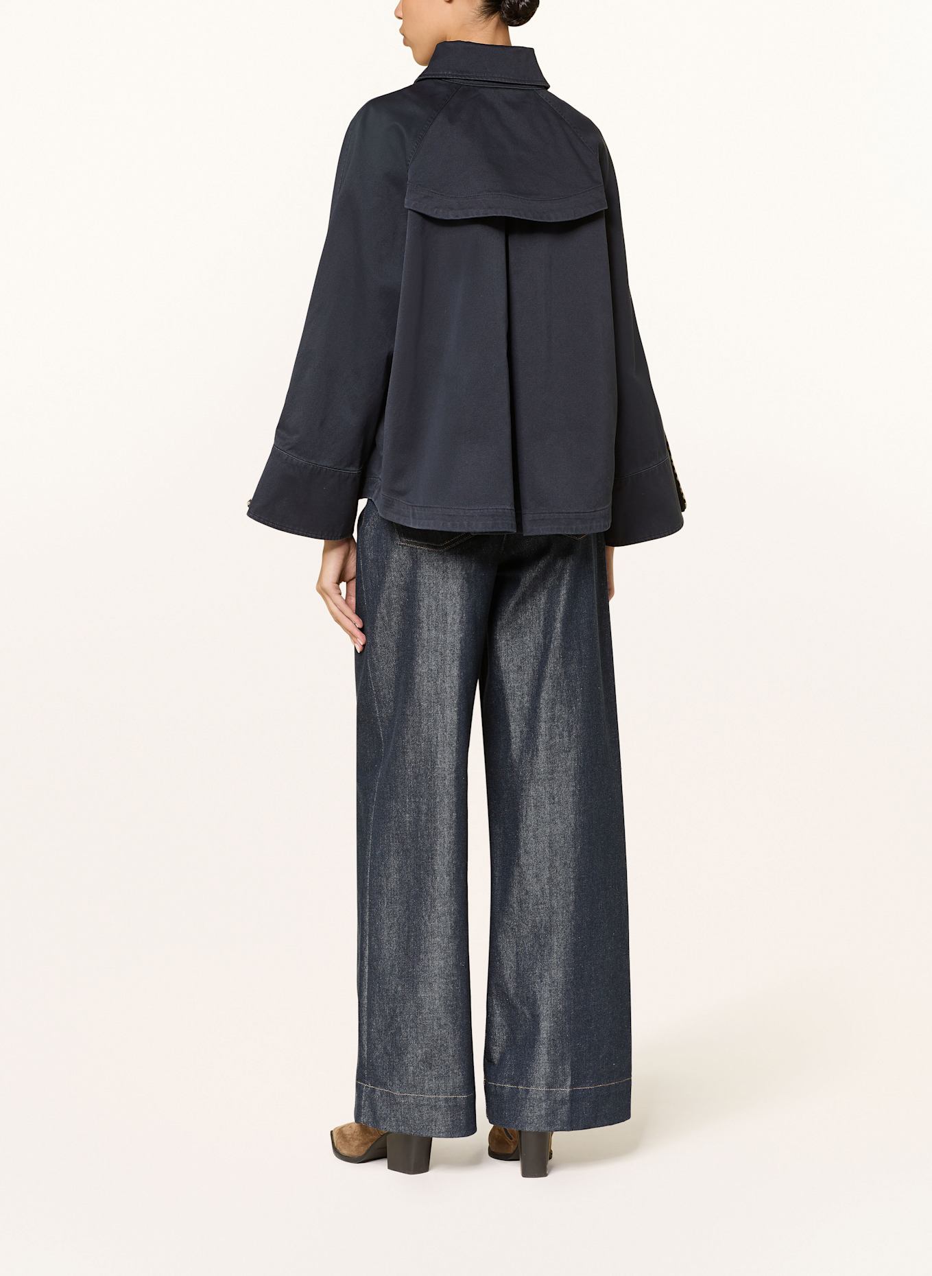 IQ STUDIO Trench-Jacke: DUNKELBLAU