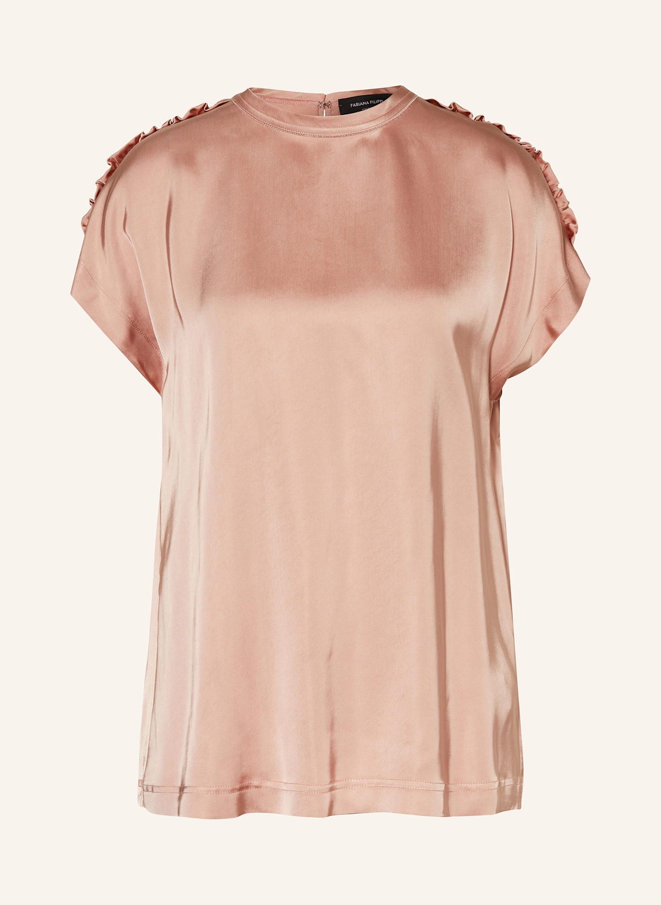 FABIANA FILIPPI Blusentop mit Rüschen: ROSÉ