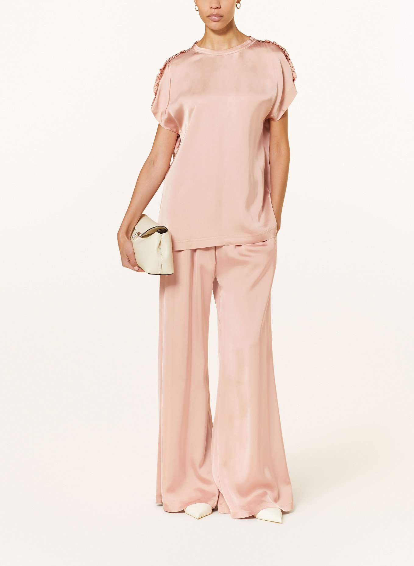 FABIANA FILIPPI Blusentop mit Rüschen: ROSÉ