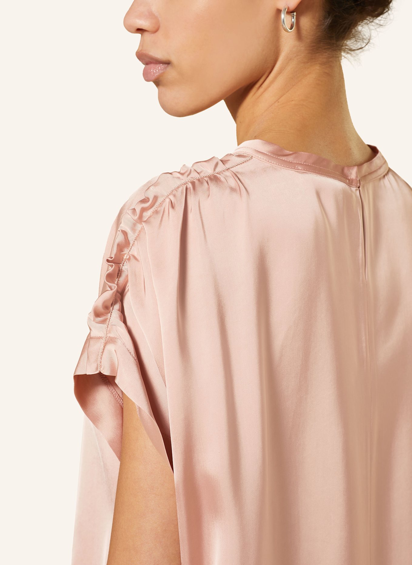 FABIANA FILIPPI Blusentop mit Rüschen: ROSÉ