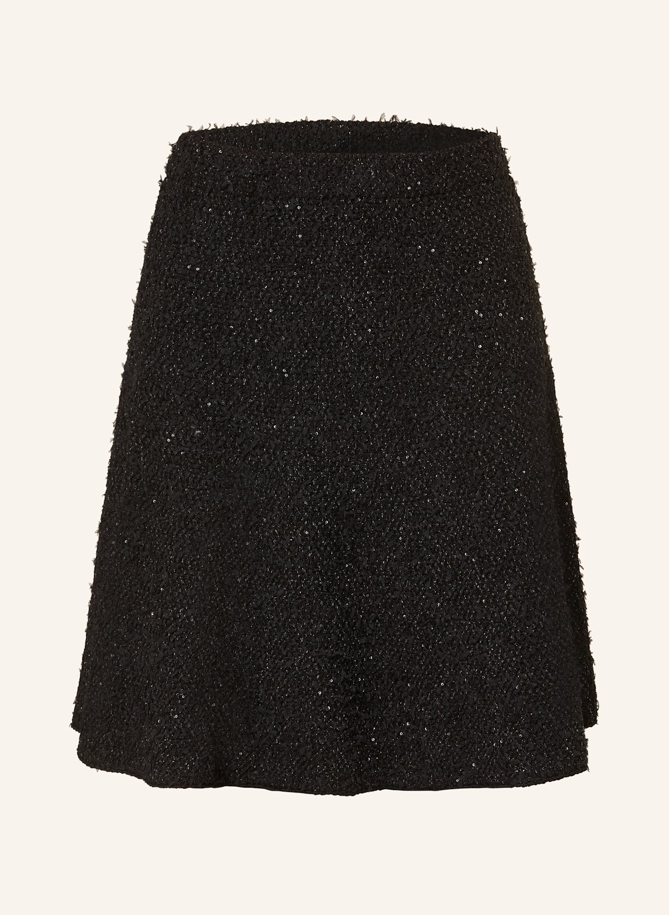 FABIANA FILIPPI Bouclé skirt with glitter thread: BLACK