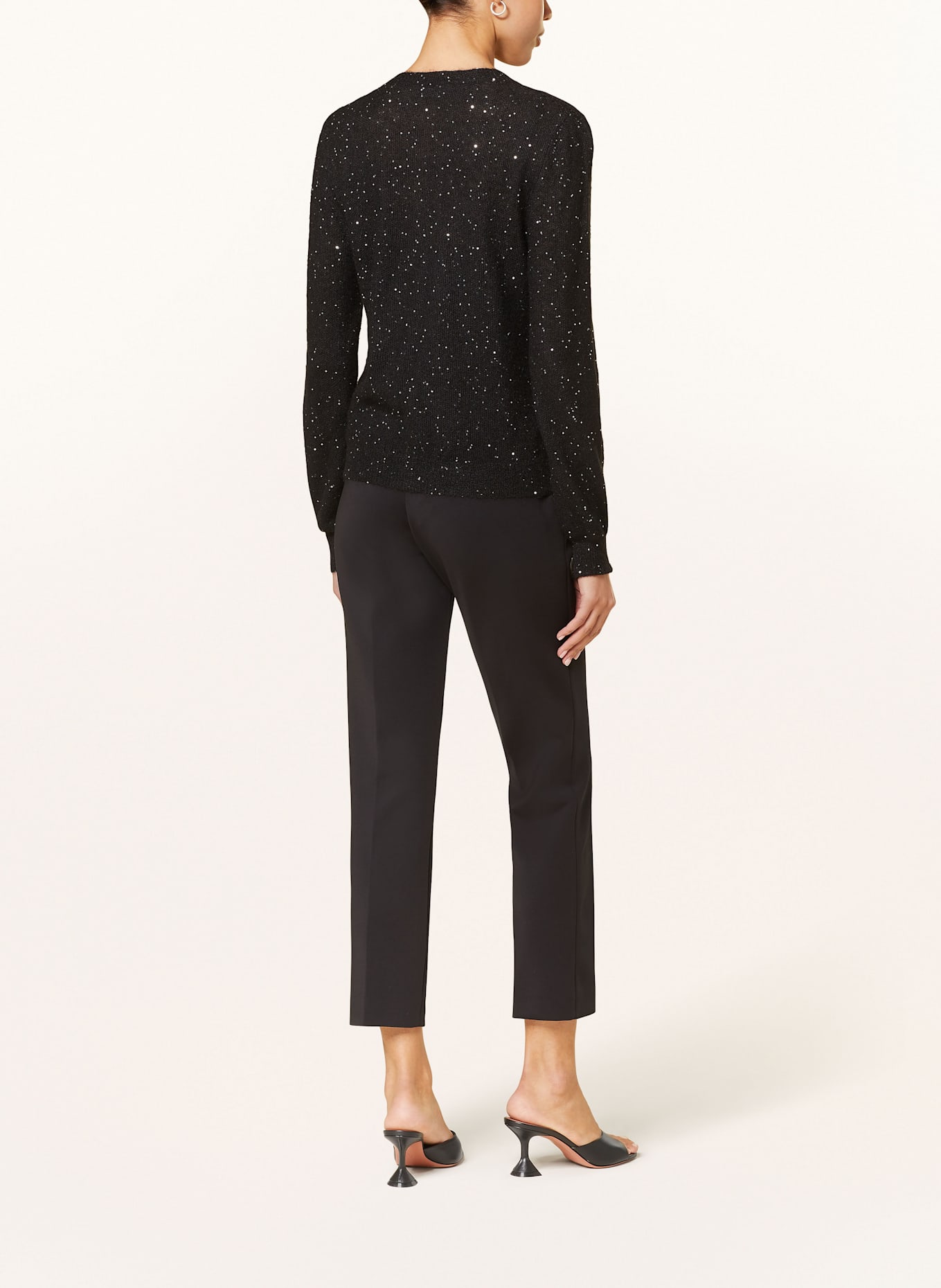 FABIANA FILIPPI Strickjacke mit Mohair und Pailletten: SCHWARZ (Bild 3)