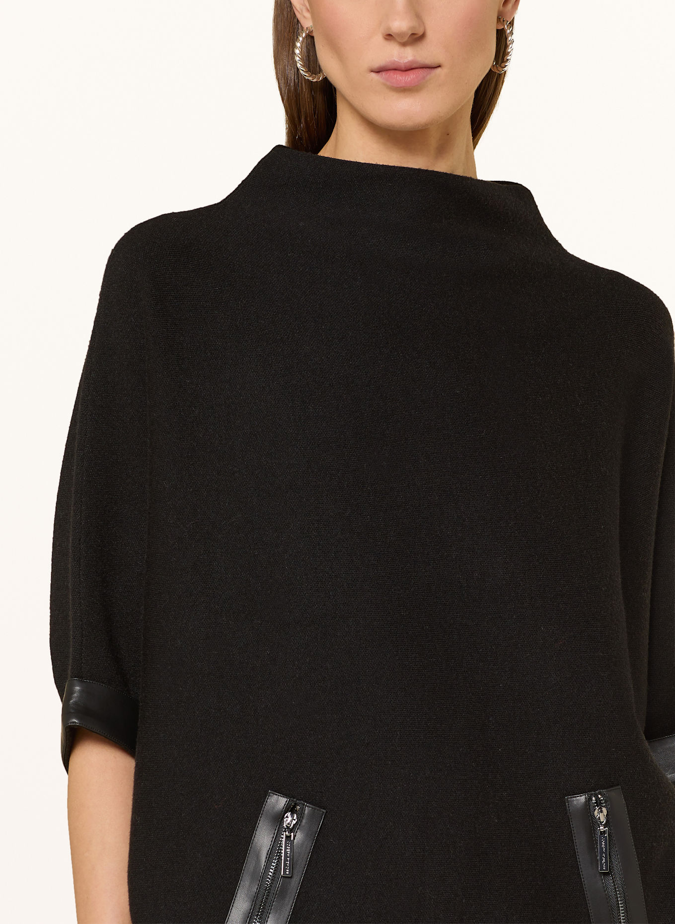 Joseph Ribkoff Sweater with 3/4 sleeves: BLACK