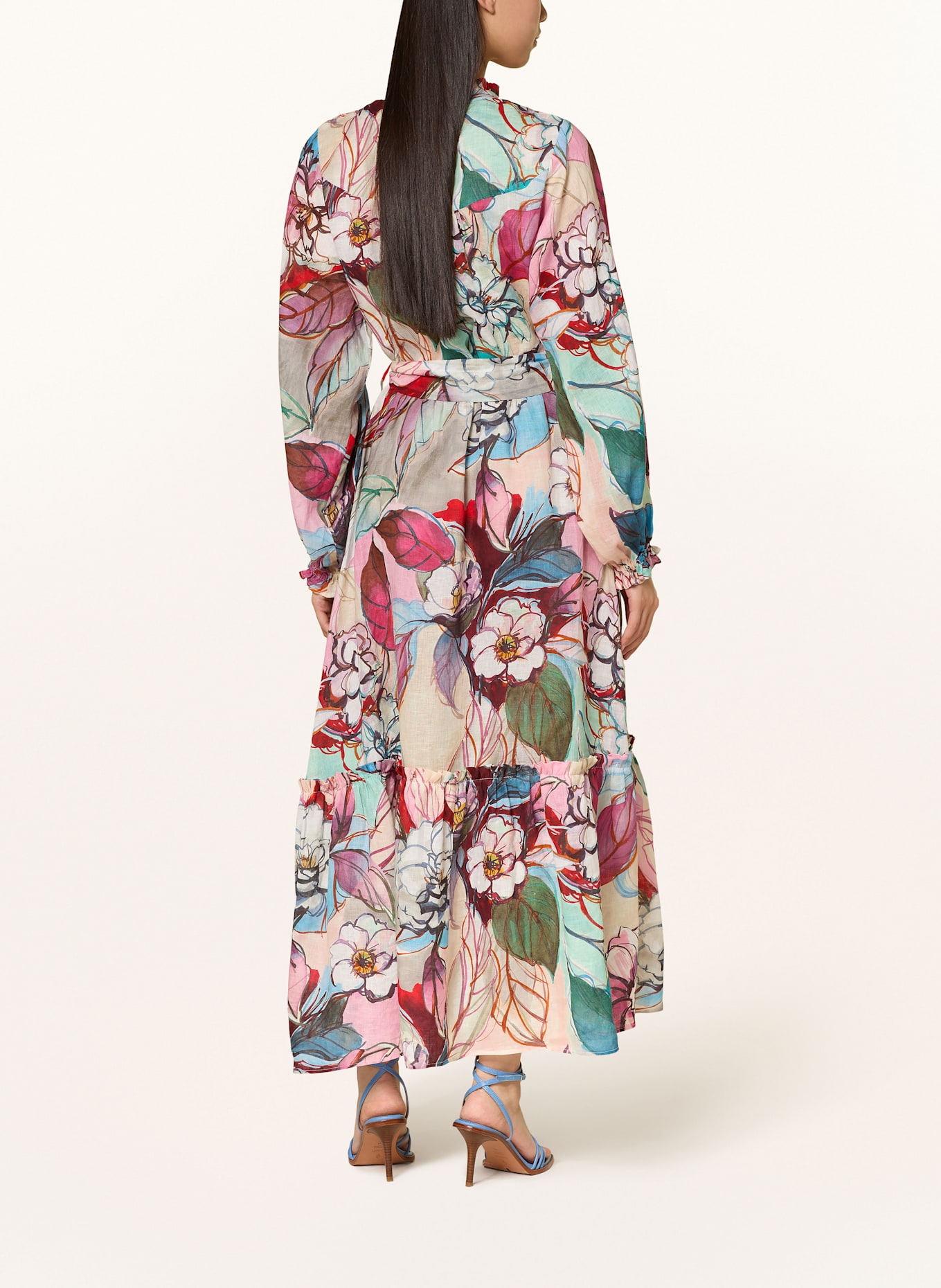 dea kudibal Leinenkleid RAYANA: ROSA / MINT / PETROL