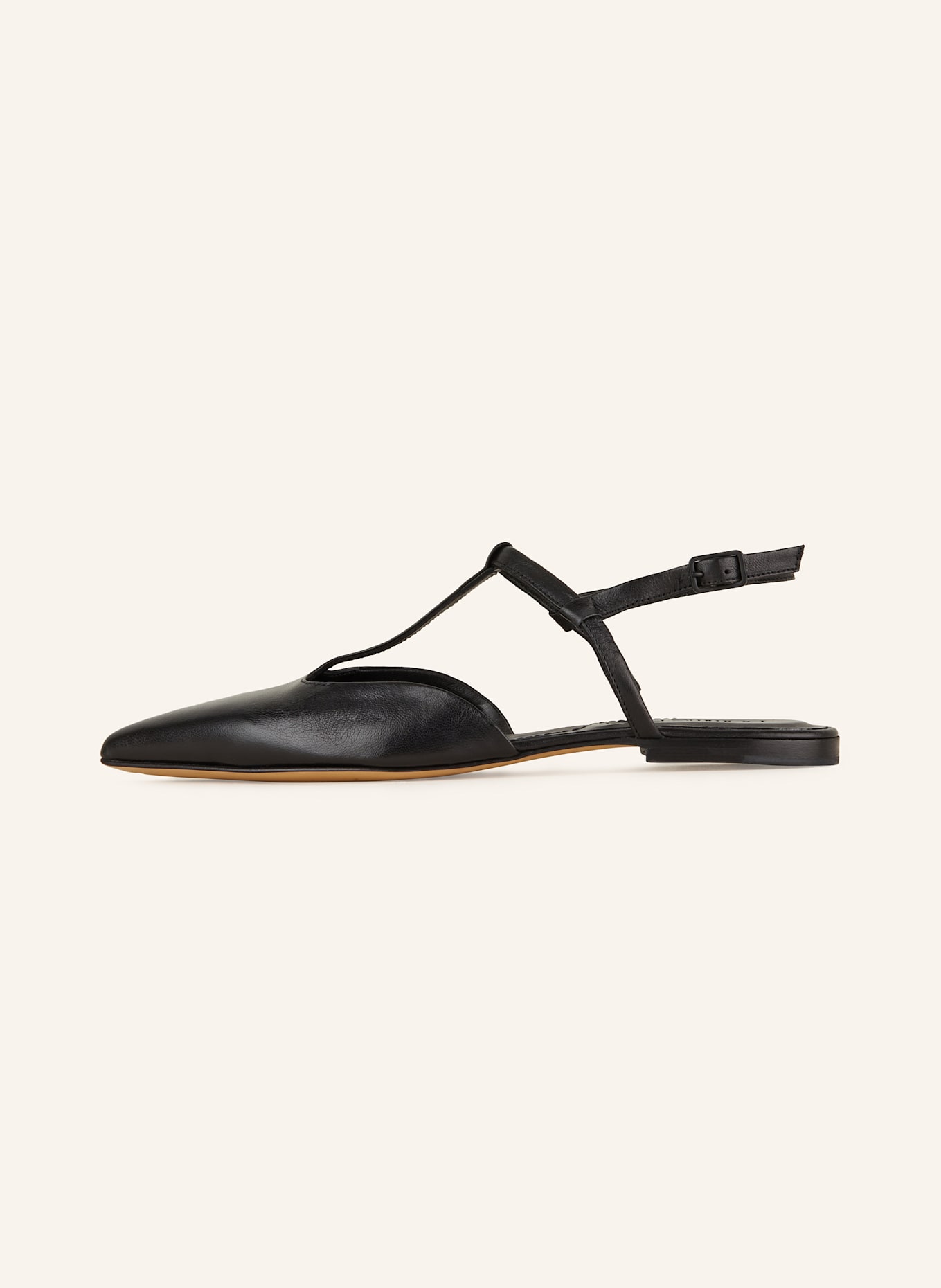 POMME D'OR Slingback ballerinas INGRID: BLACK