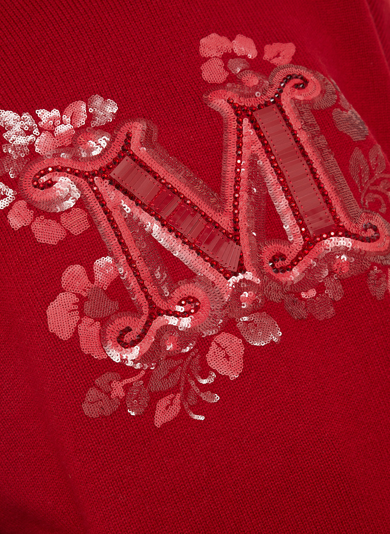 Max Mara Pullover QUOTA mit Pailletten: ROT