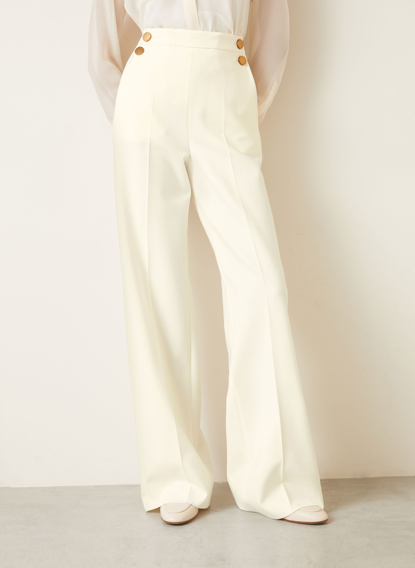 Max Mara Spodnie marlena POLONIA: ECRU (Obrazek 4)