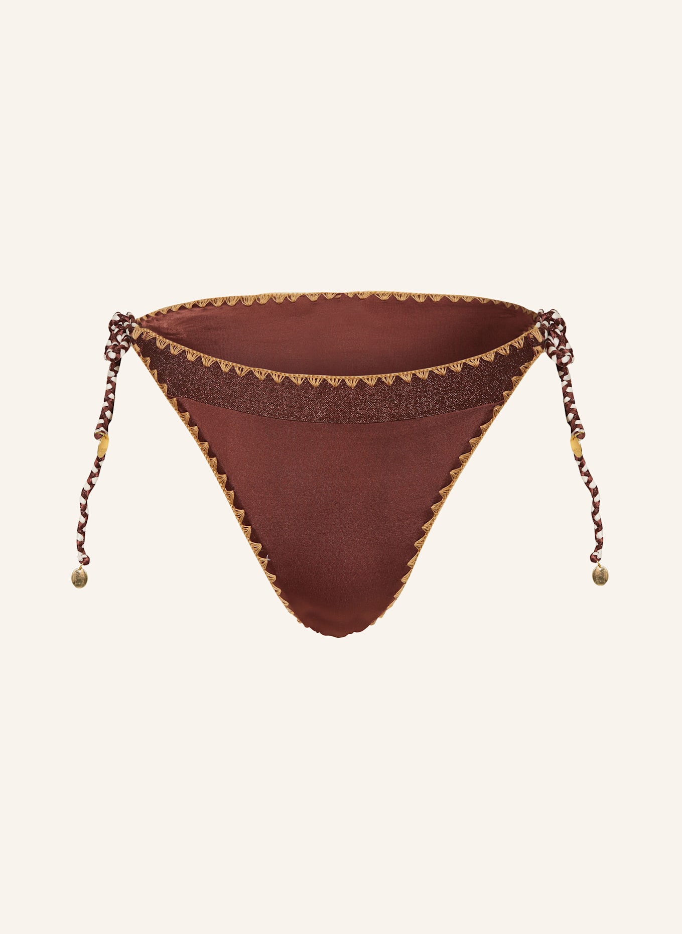 BANANA MOON COUTURE NAZCA BLIKA Triangle Bikini Bottoms: DARK BROWN