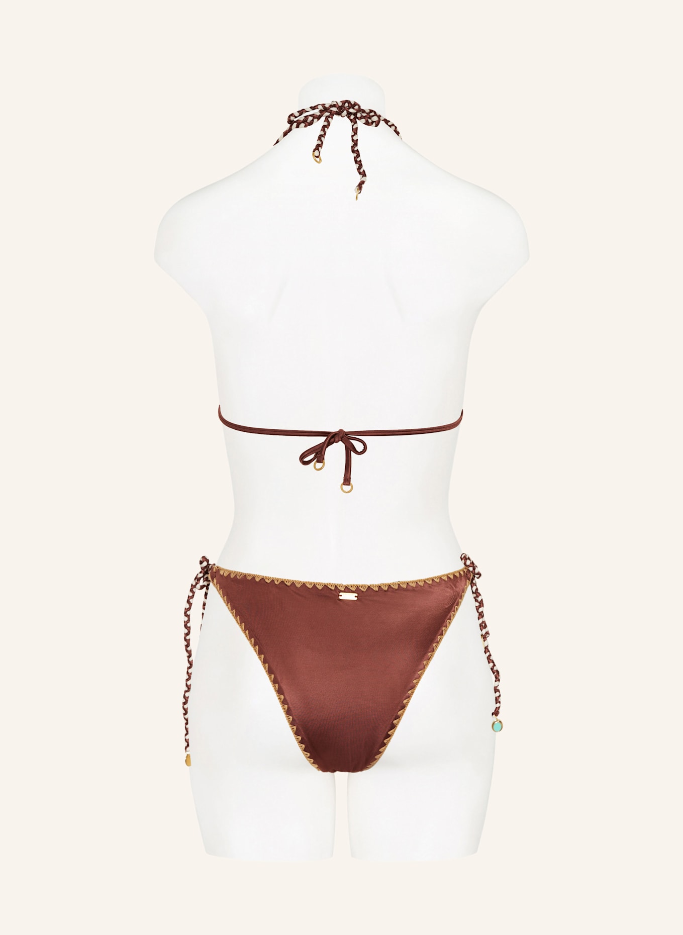 BANANA MOON COUTURE NAZCA BLIKA Triangle Bikini Bottoms: DARK BROWN