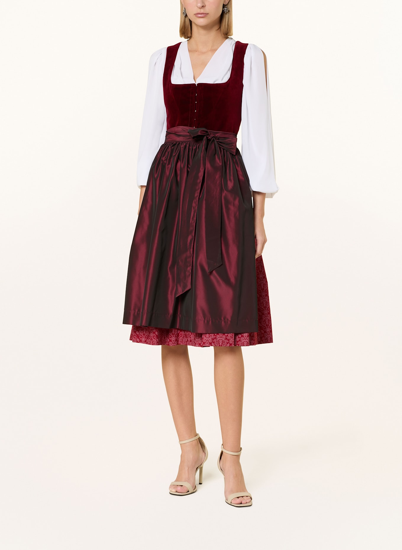 WALDORFF Dirndlbluse mit Cut-outs: WEISS