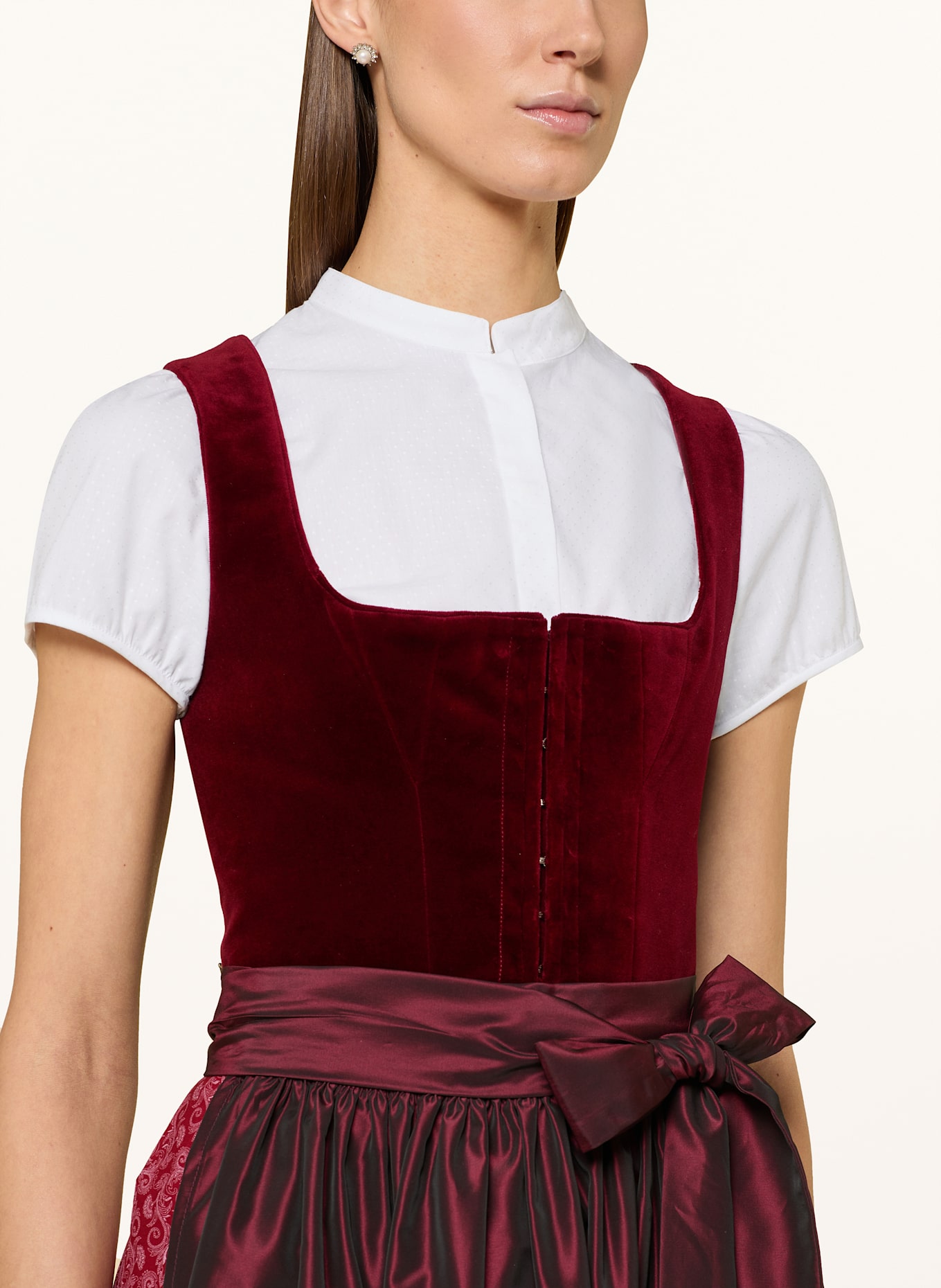 WALDORFF Dirndl halenka: BÍLÁ