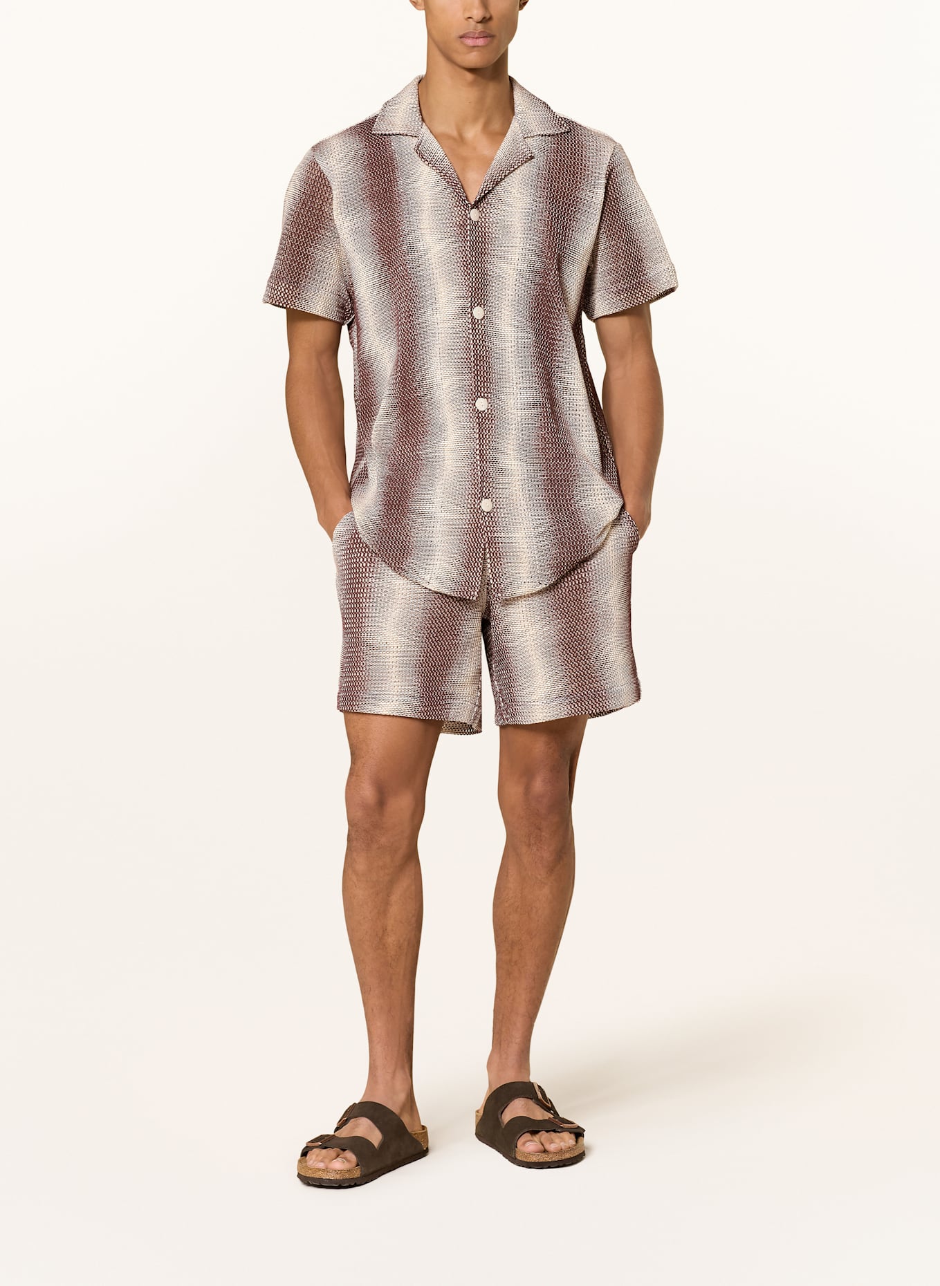 OAS Shorts MERLO ECHO: CREME / DUNKELBRAUN