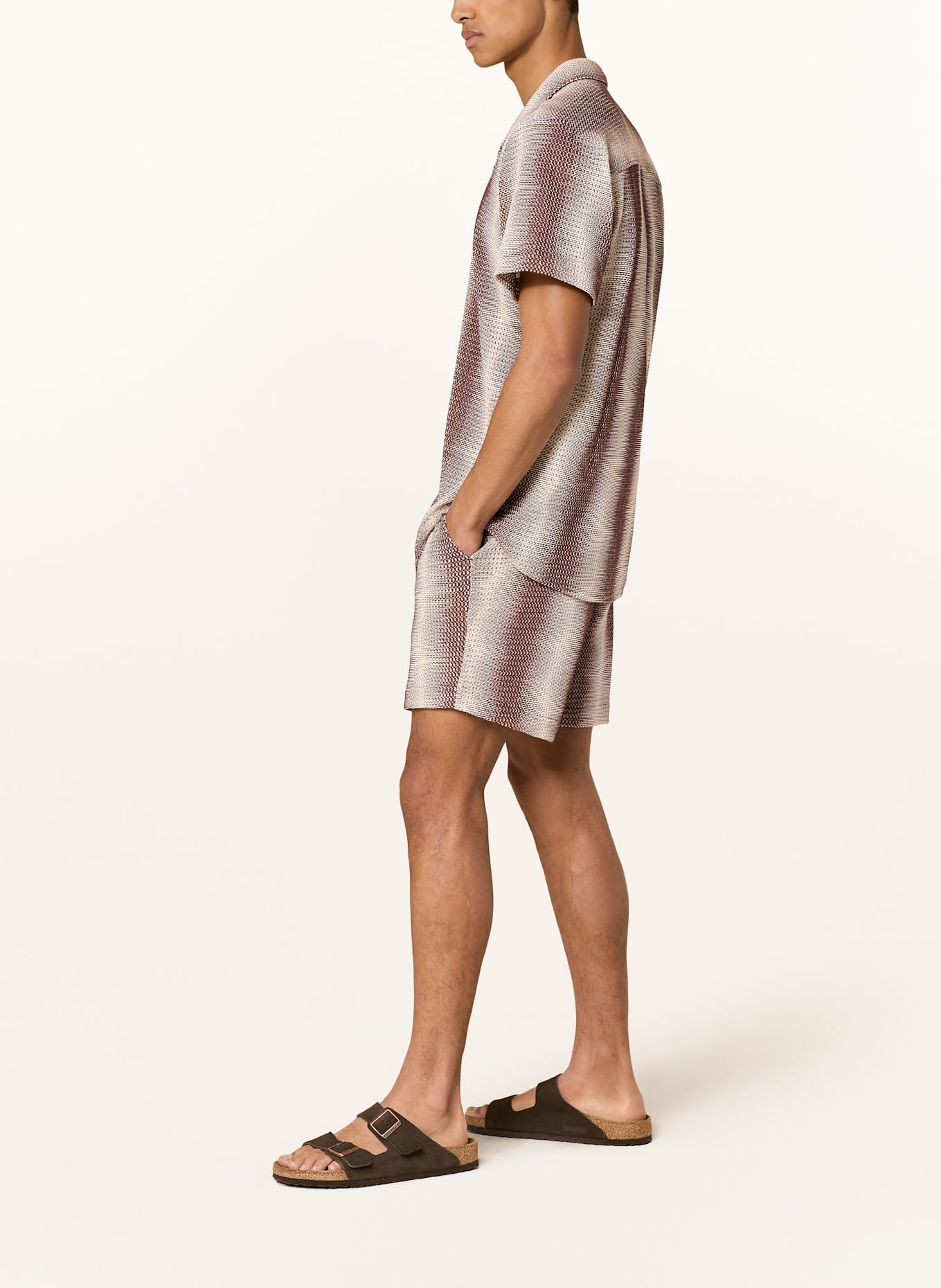 OAS Shorts MERLO ECHO: CREME / DUNKELBRAUN