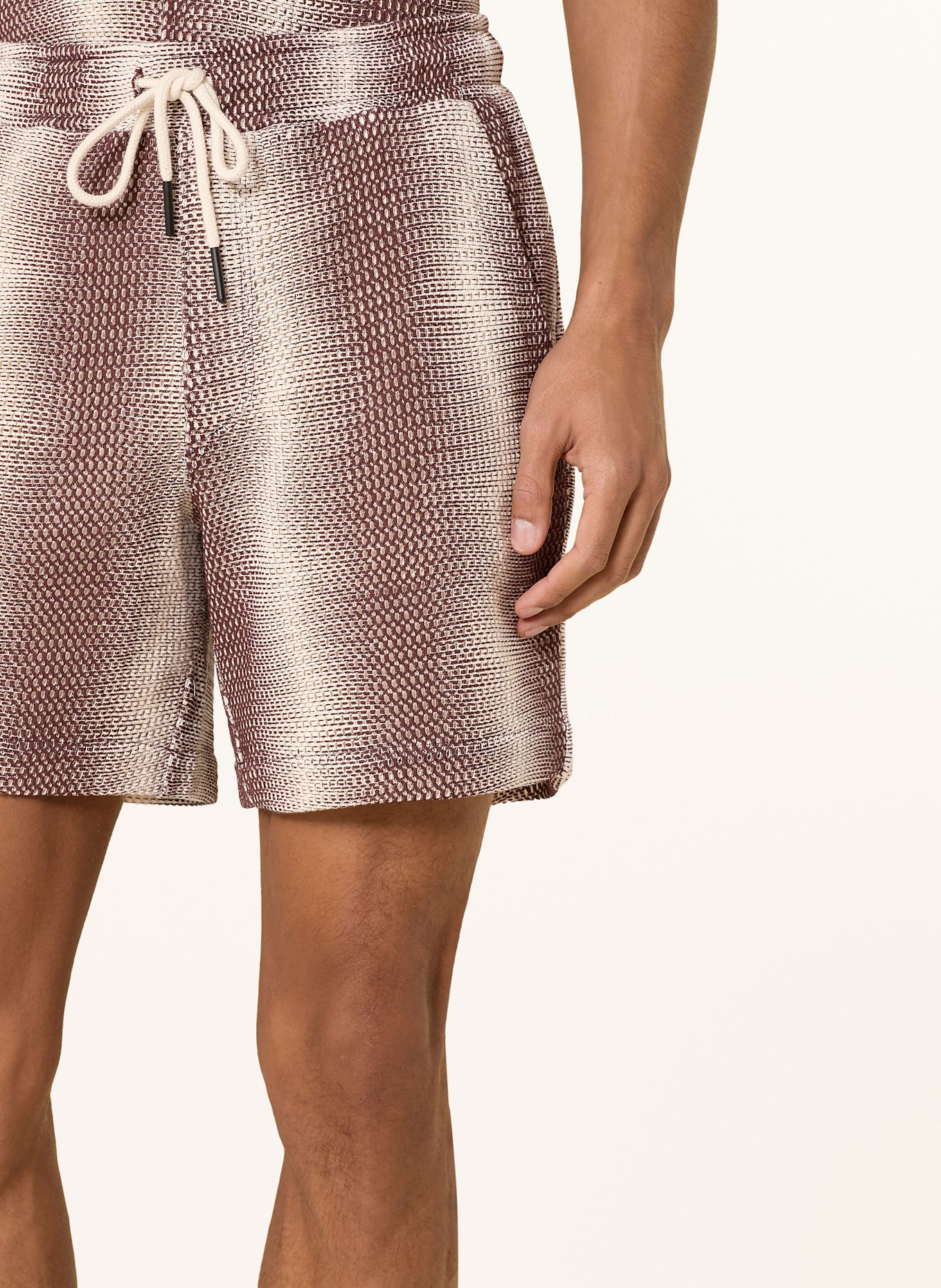 OAS Shorts MERLO ECHO: CREME / DUNKELBRAUN