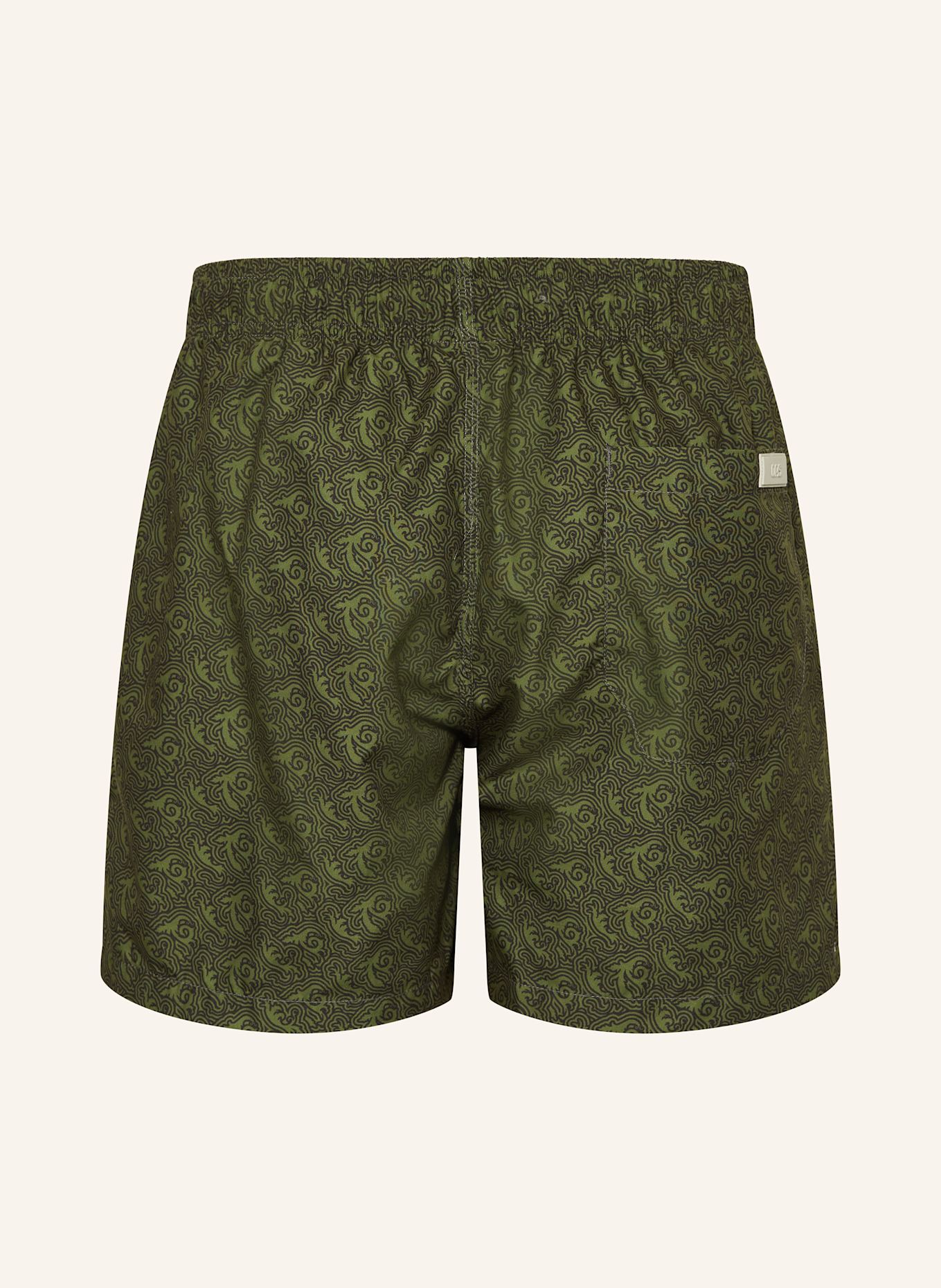 OAS Kąpielówki bokserki GREEN SQUIGGLE: ZIELONY/ CZARNY