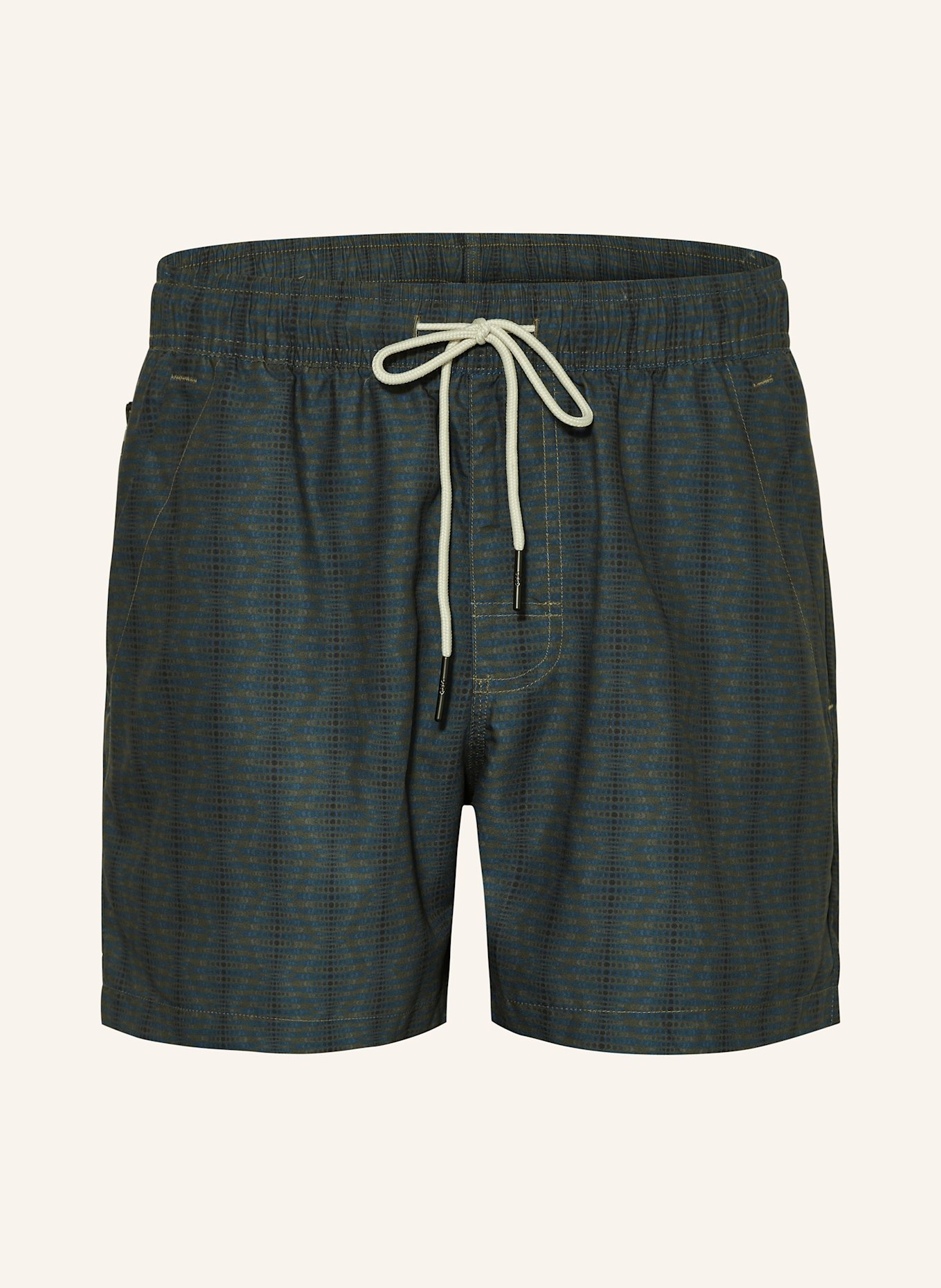 OAS Short de bain GETRICK: KAKI / BLEU FONCÉ