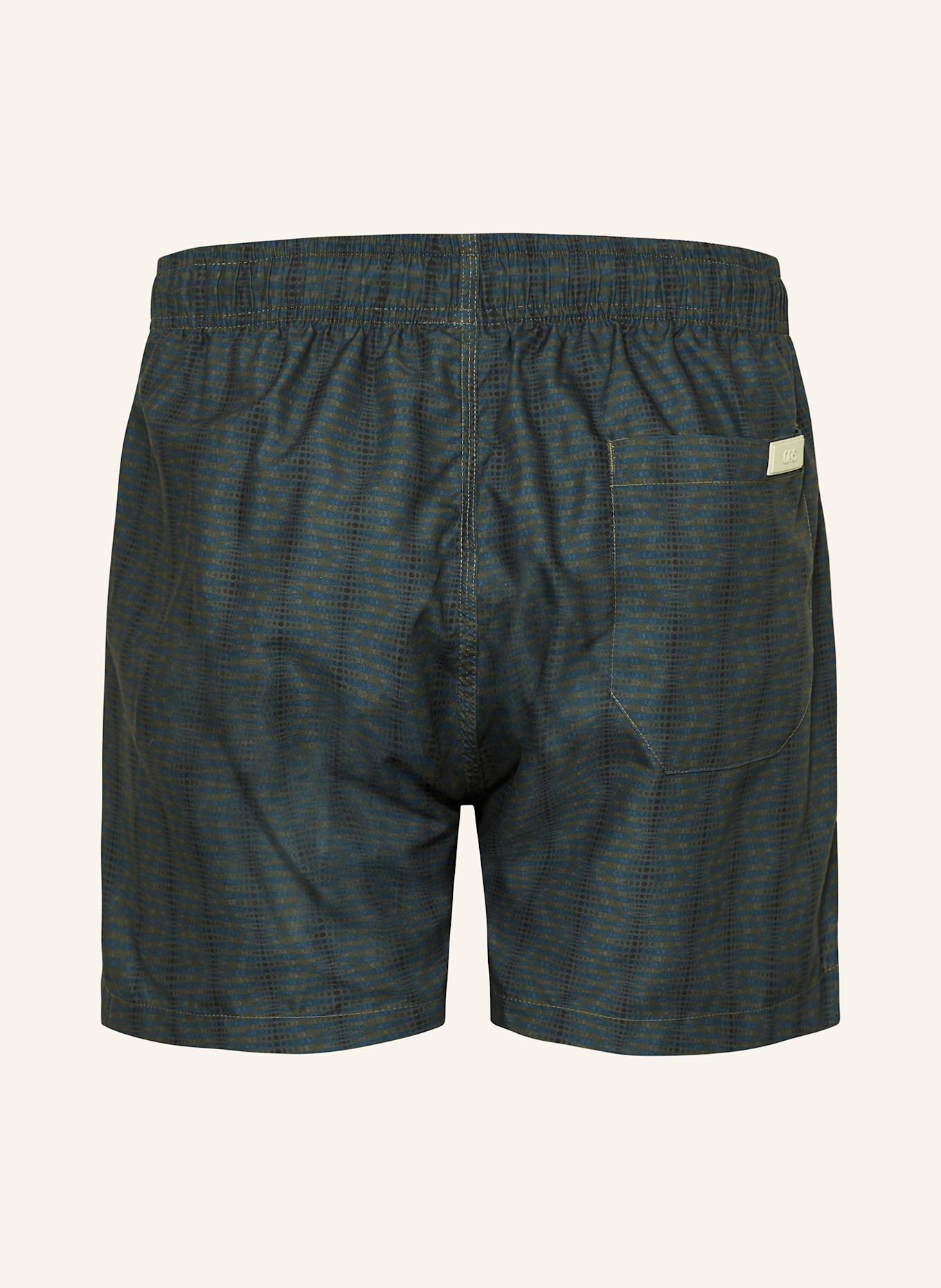 OAS Short de bain GETRICK: KAKI / BLEU FONCÉ