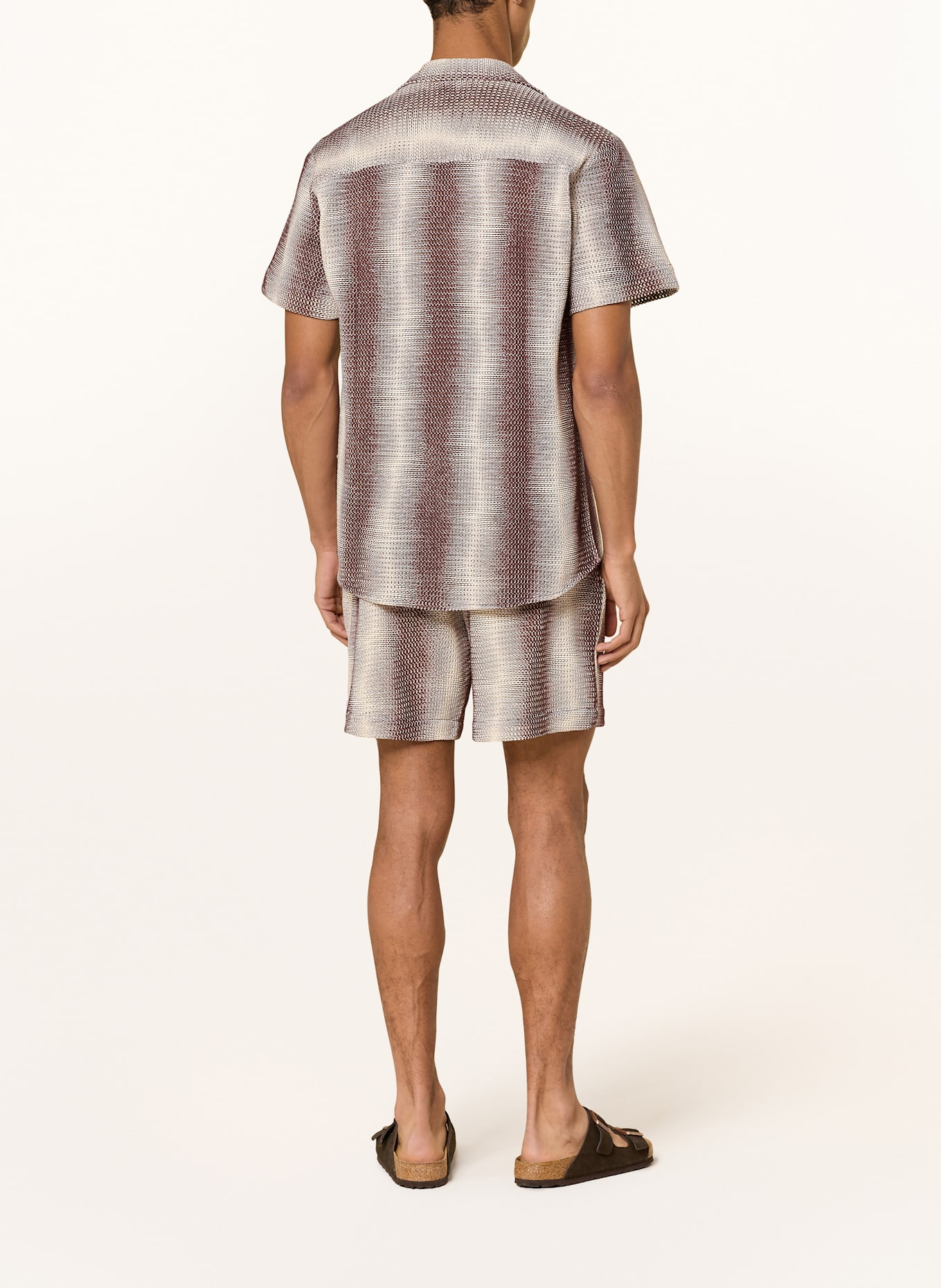 OAS Resorthemd MERLOT ECHO Comfort Fit: CREME / DUNKELBRAUN