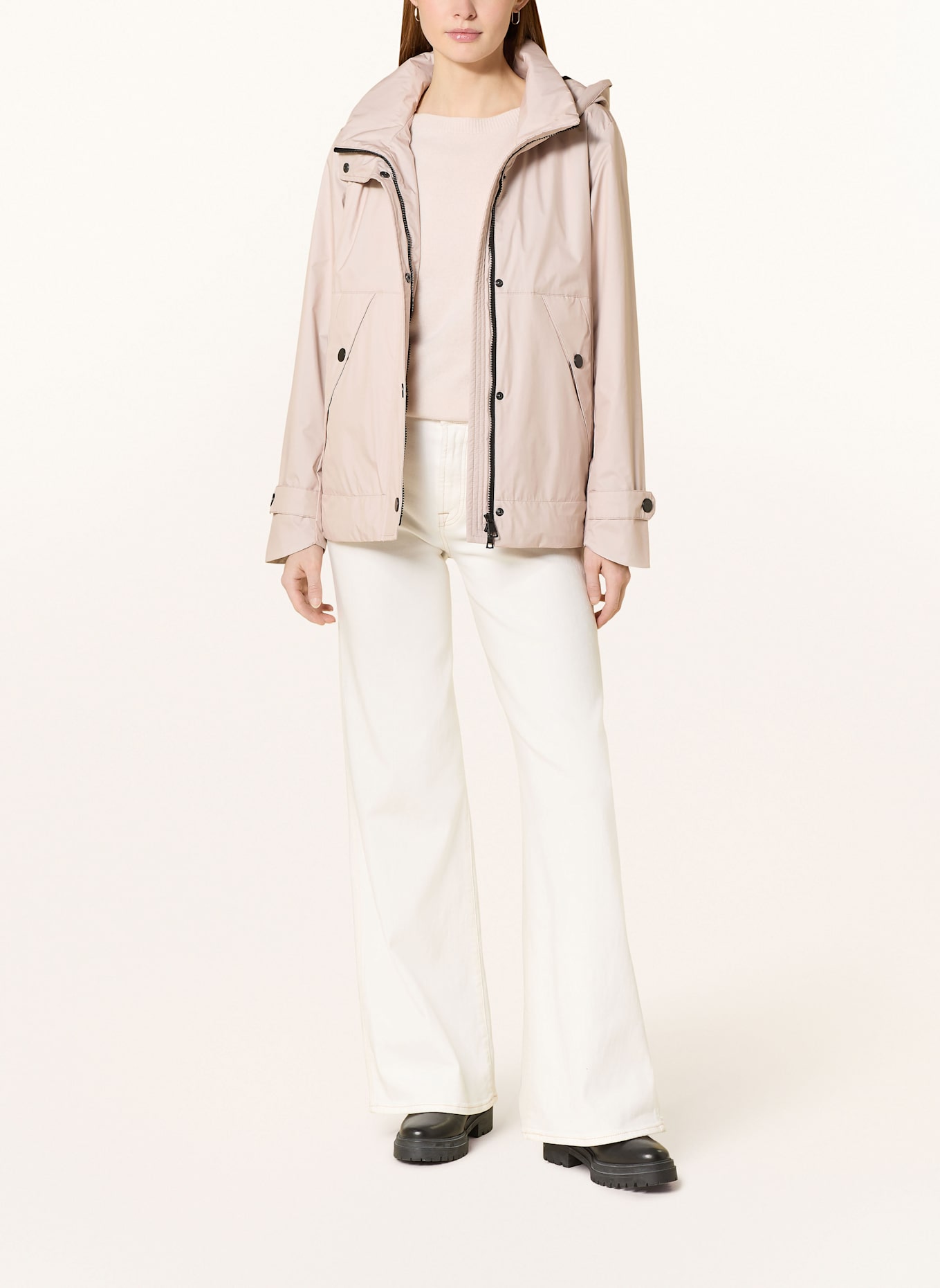 CREENSTONE PAIGE jacket with detachable hood: ROSE