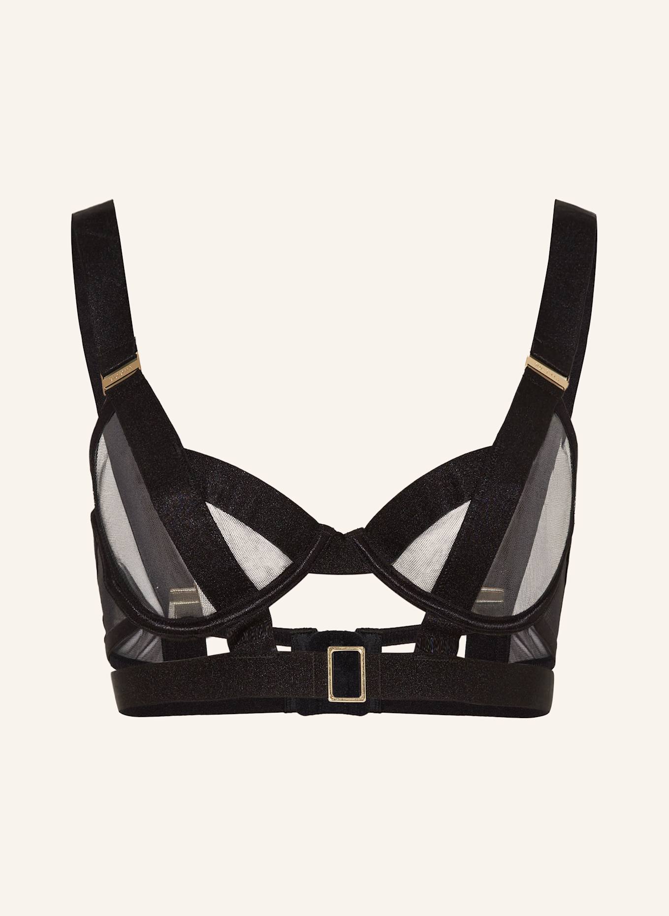 BLUEBELLA Podprsenka s kosticemi TRINITY: ČERNÁ