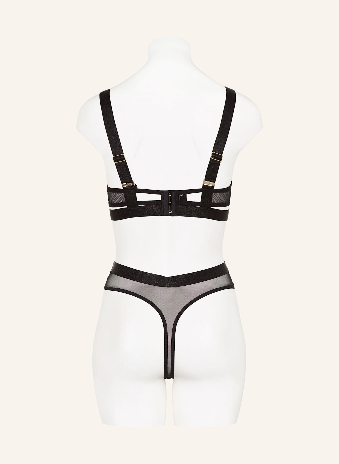 BLUEBELLA Podprsenka s kosticemi TRINITY: ČERNÁ