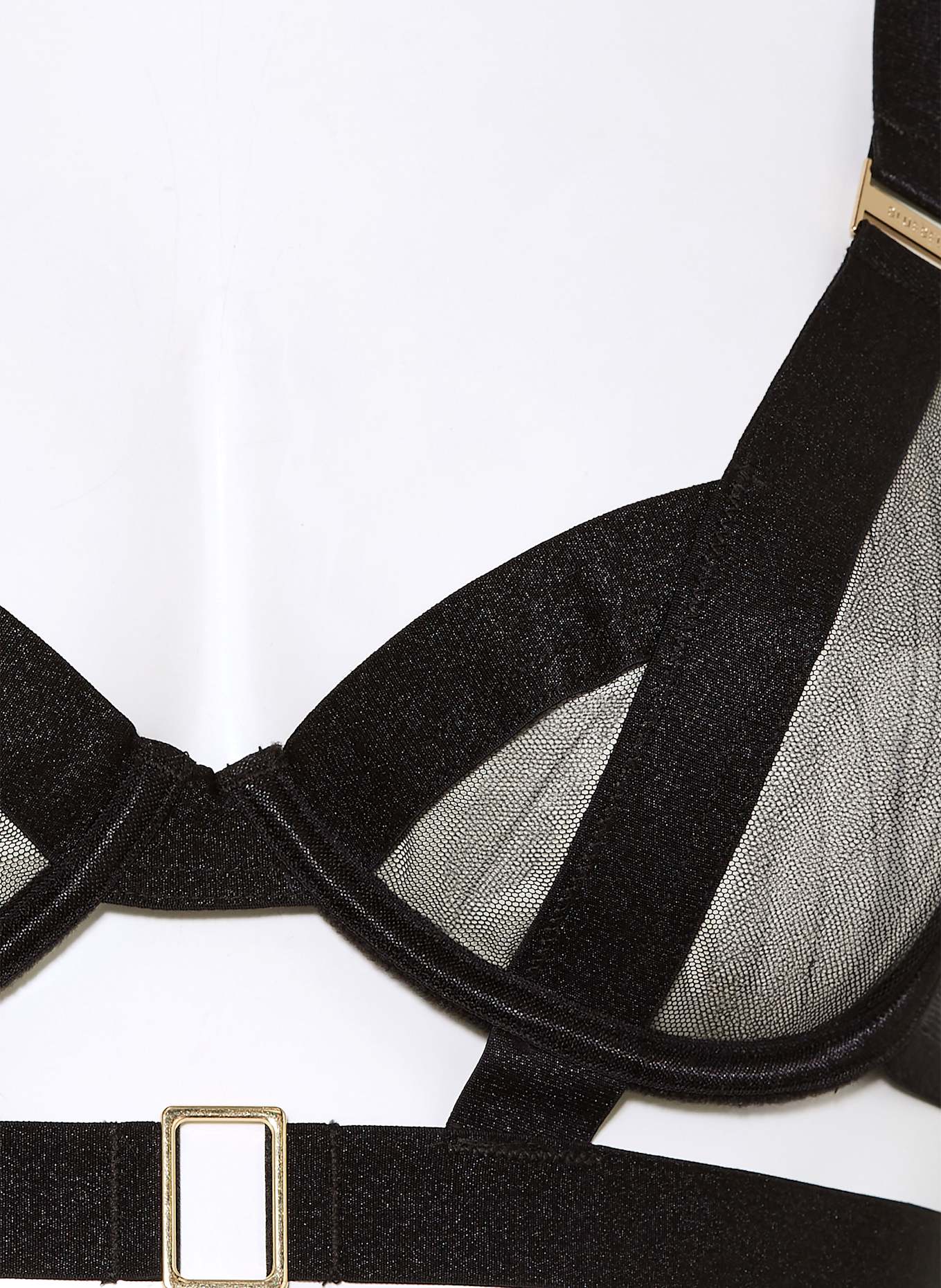 BLUEBELLA Podprsenka s kosticemi TRINITY: ČERNÁ