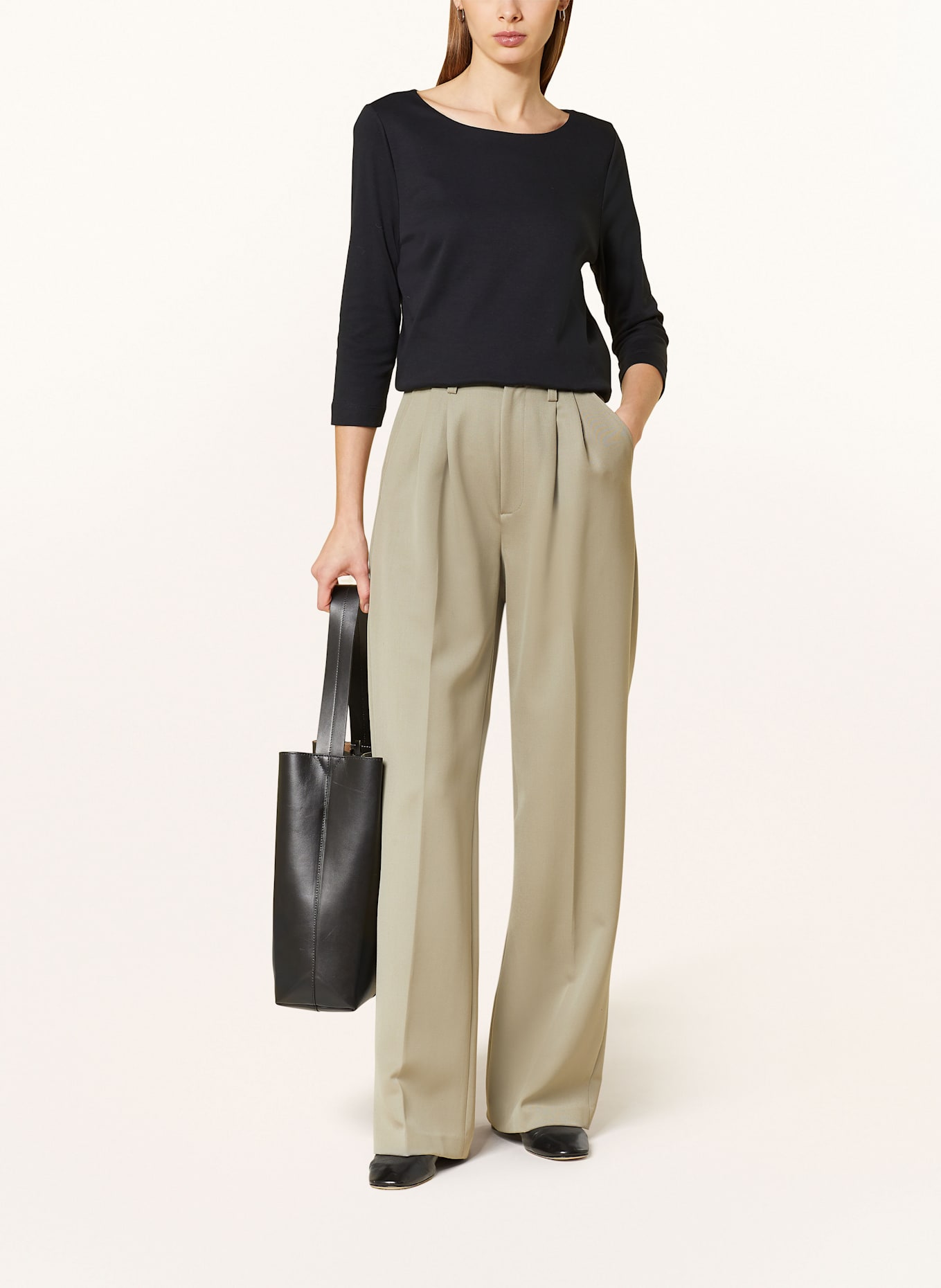 ZAÍDA Shirt mit 3/4-Arm: SCHWARZ