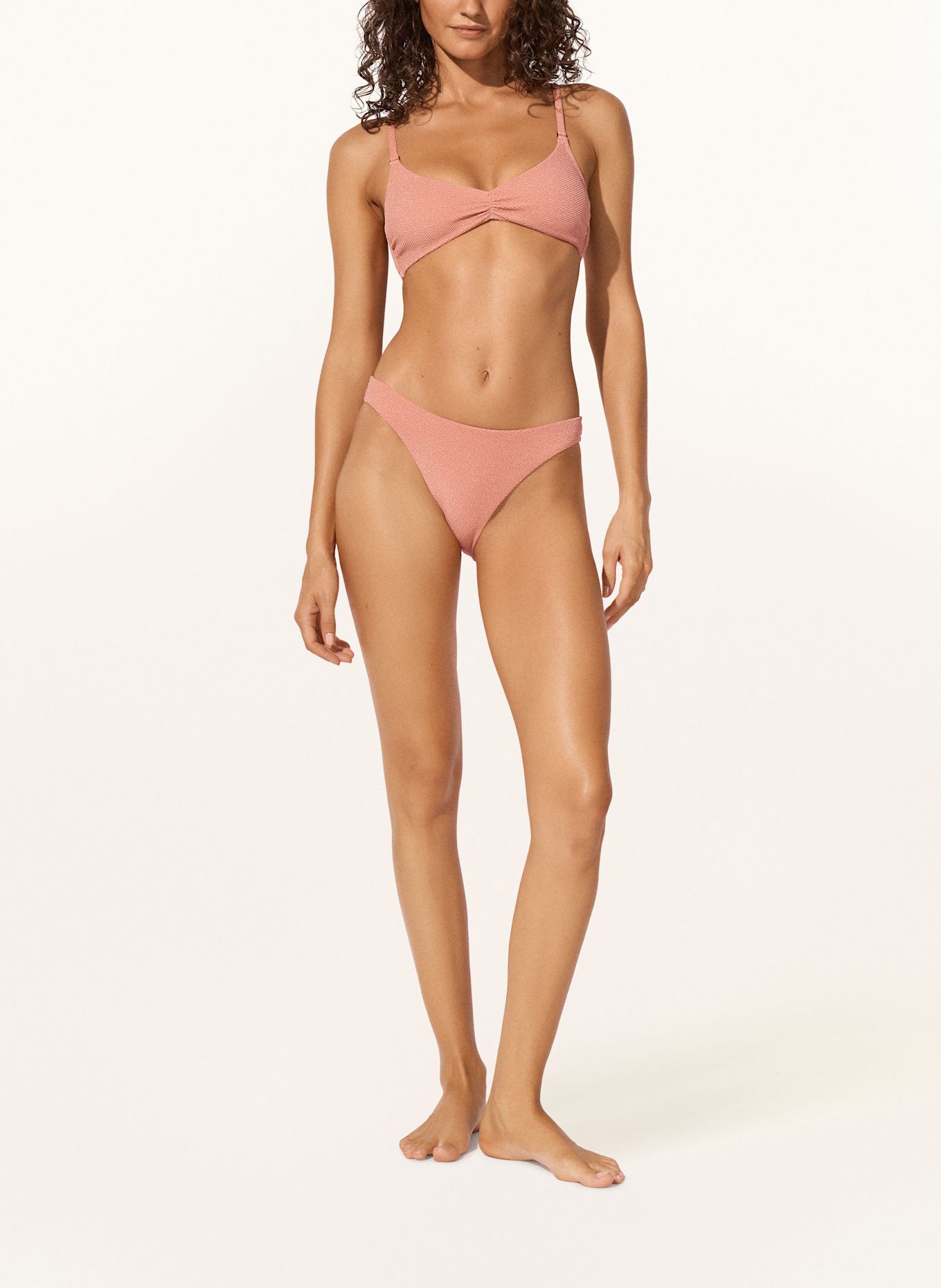 watercult Basic-Bikini-Hose SWIM SPARKLE mit Glitzergarn: LACHS