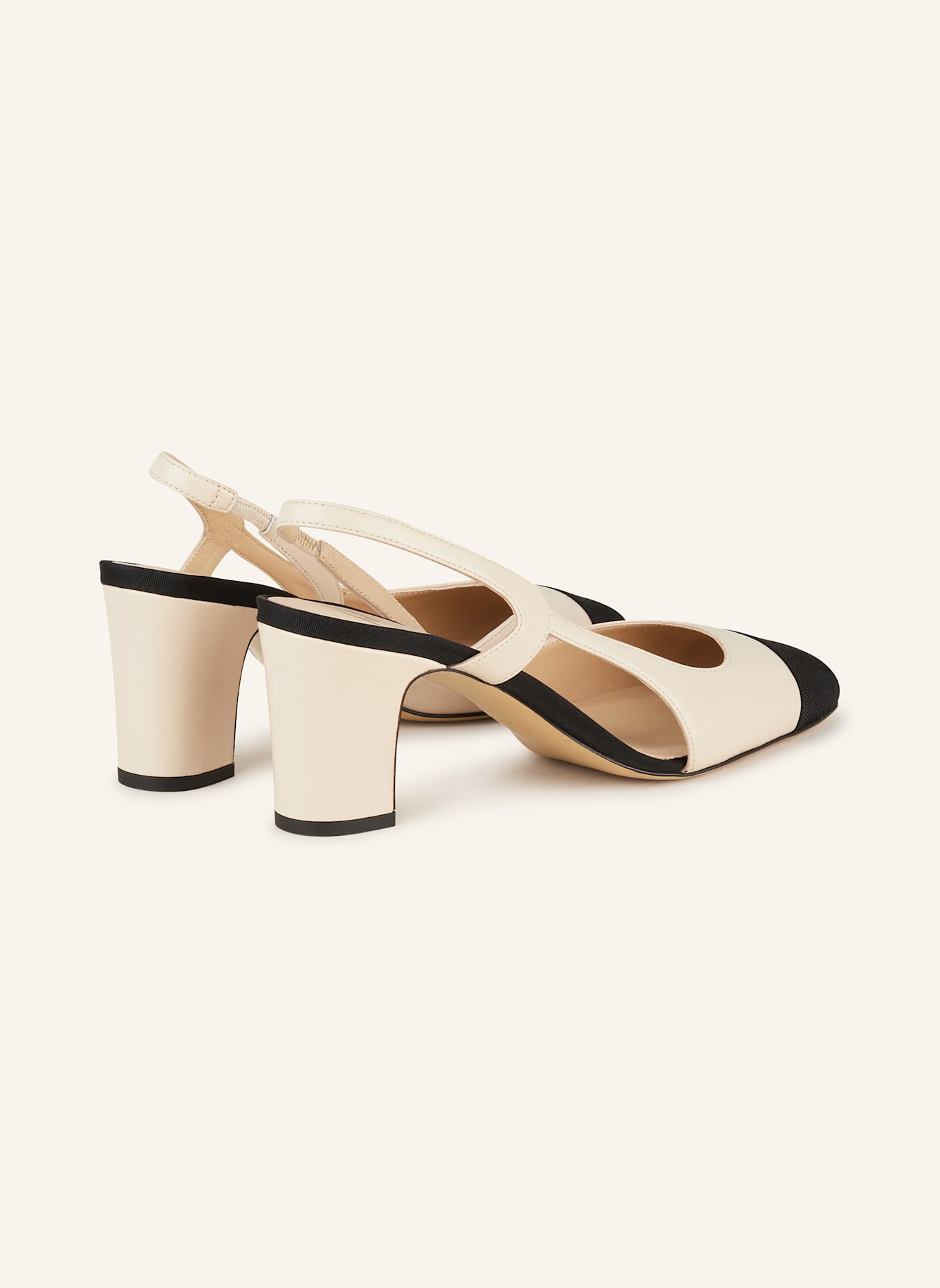 FESTA Slingpumps FICUS: CREME / SCHWARZ