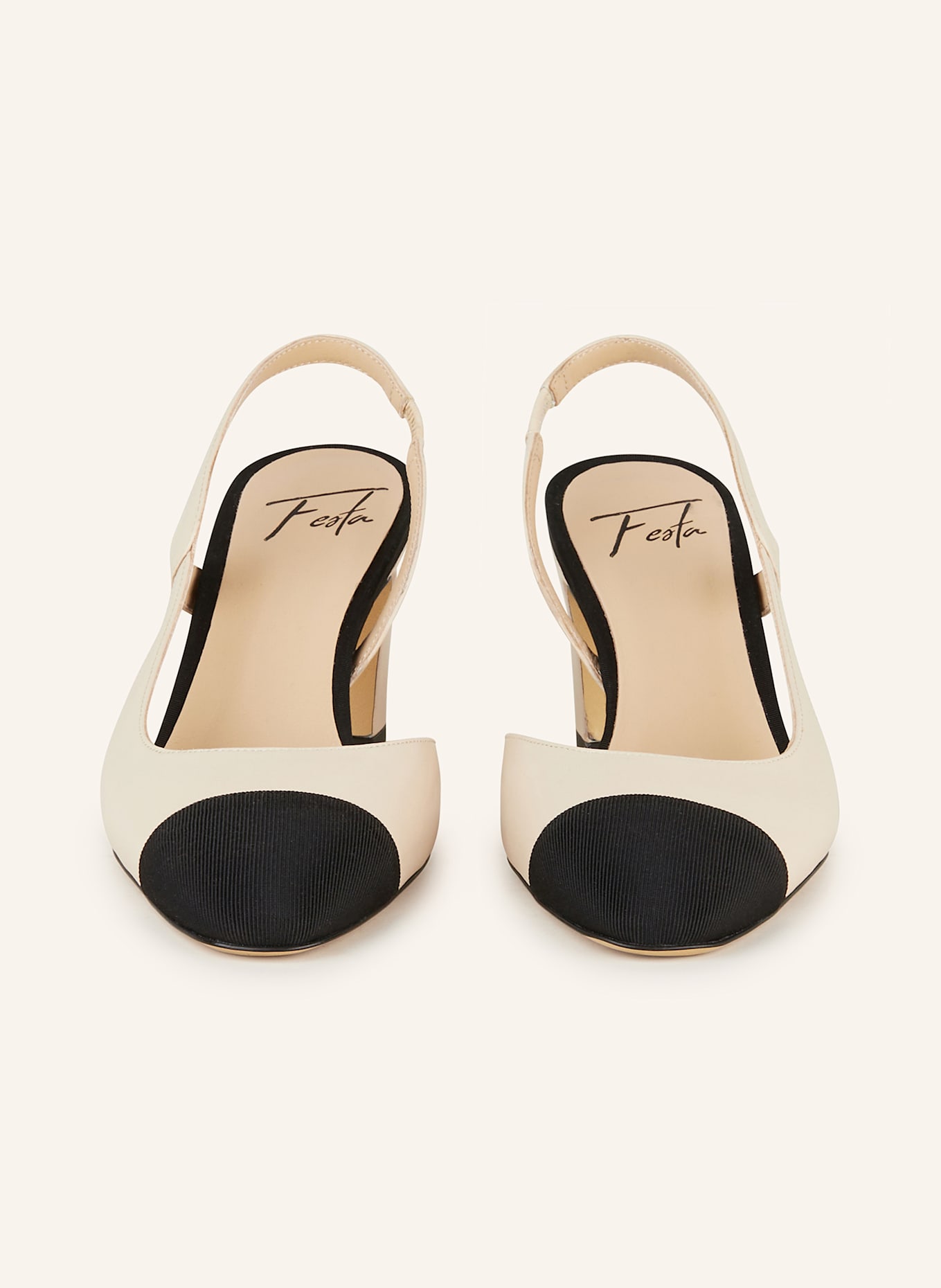 FESTA Slingpumps FICUS: CREME / SCHWARZ