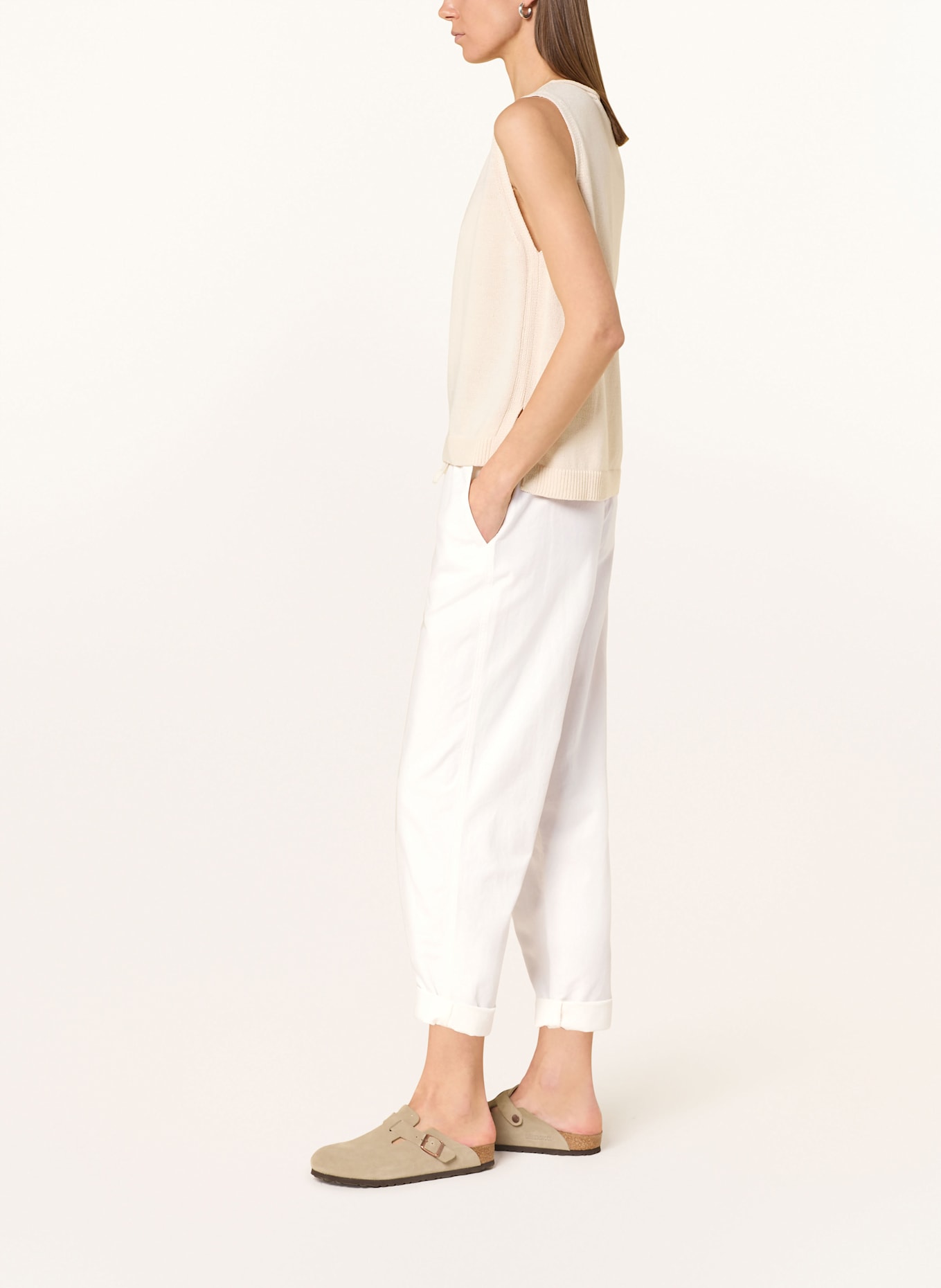 Marc O'Polo Pants in jogger style: ECRU