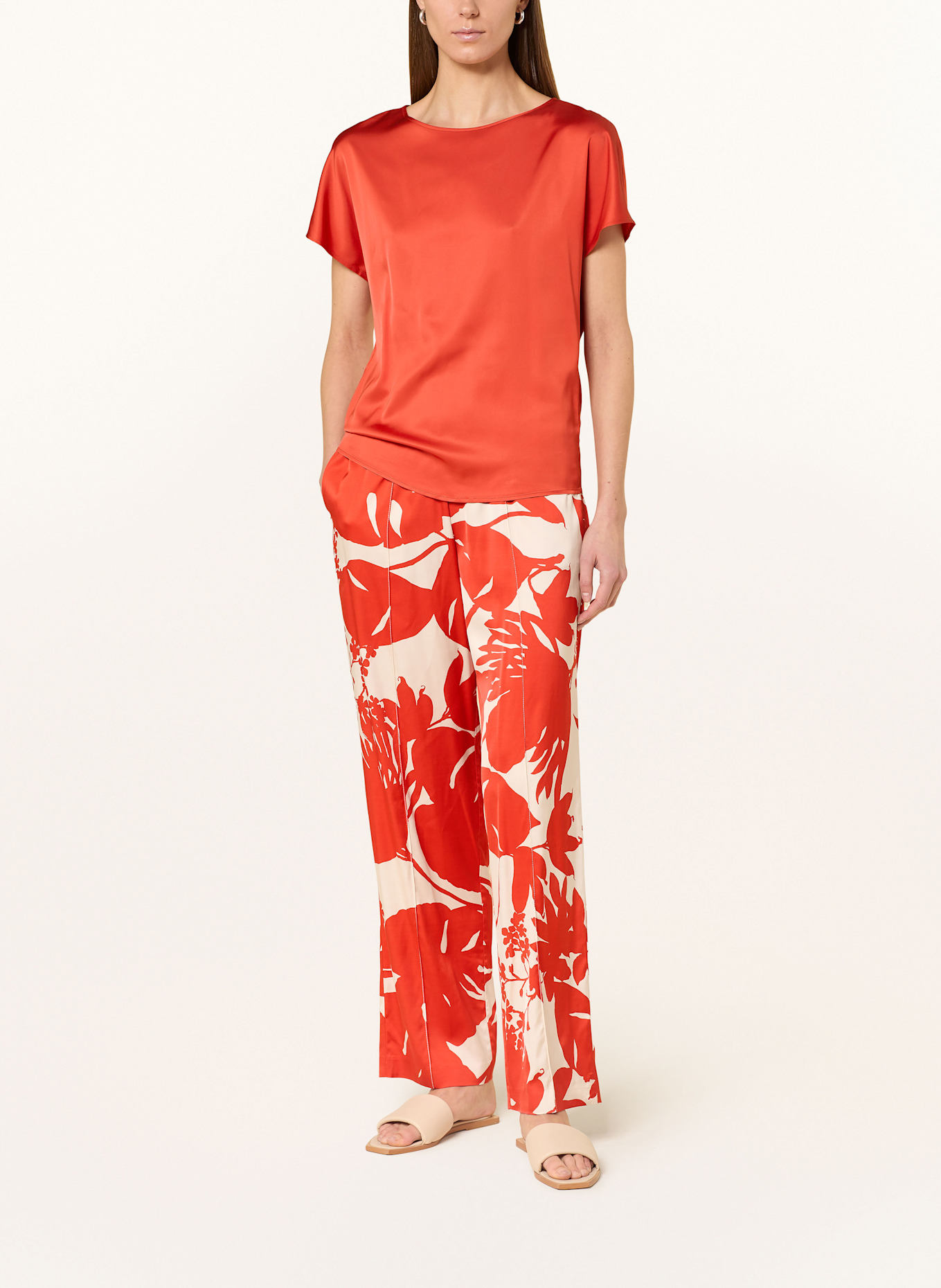 Marc O'Polo Blusenshirt aus Satin: ROT