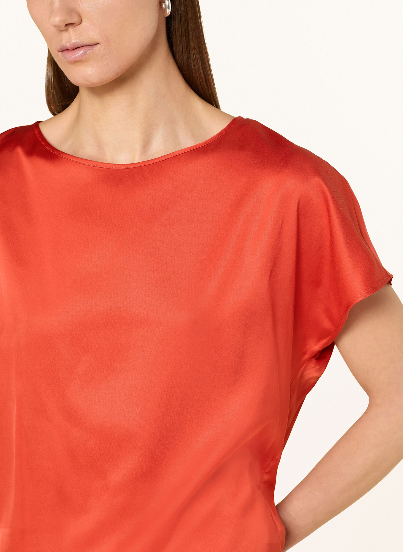 Marc O'Polo Blusenshirt aus Satin: ROT