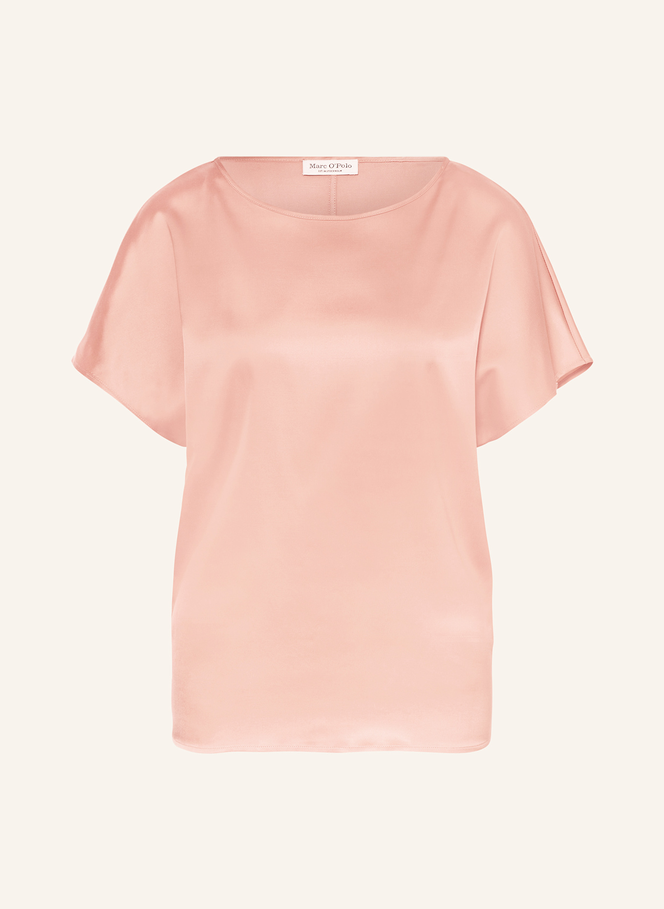 Marc O'Polo Blusenshirt aus Satin: HELLORANGE